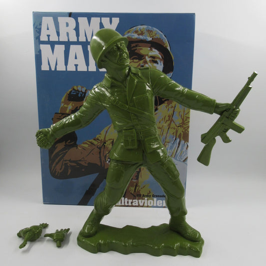 BIG ARMY MAN Green Vinyl Figure - Kozik x Ultraviolence (2009) Limited Edition Designer Art Toy