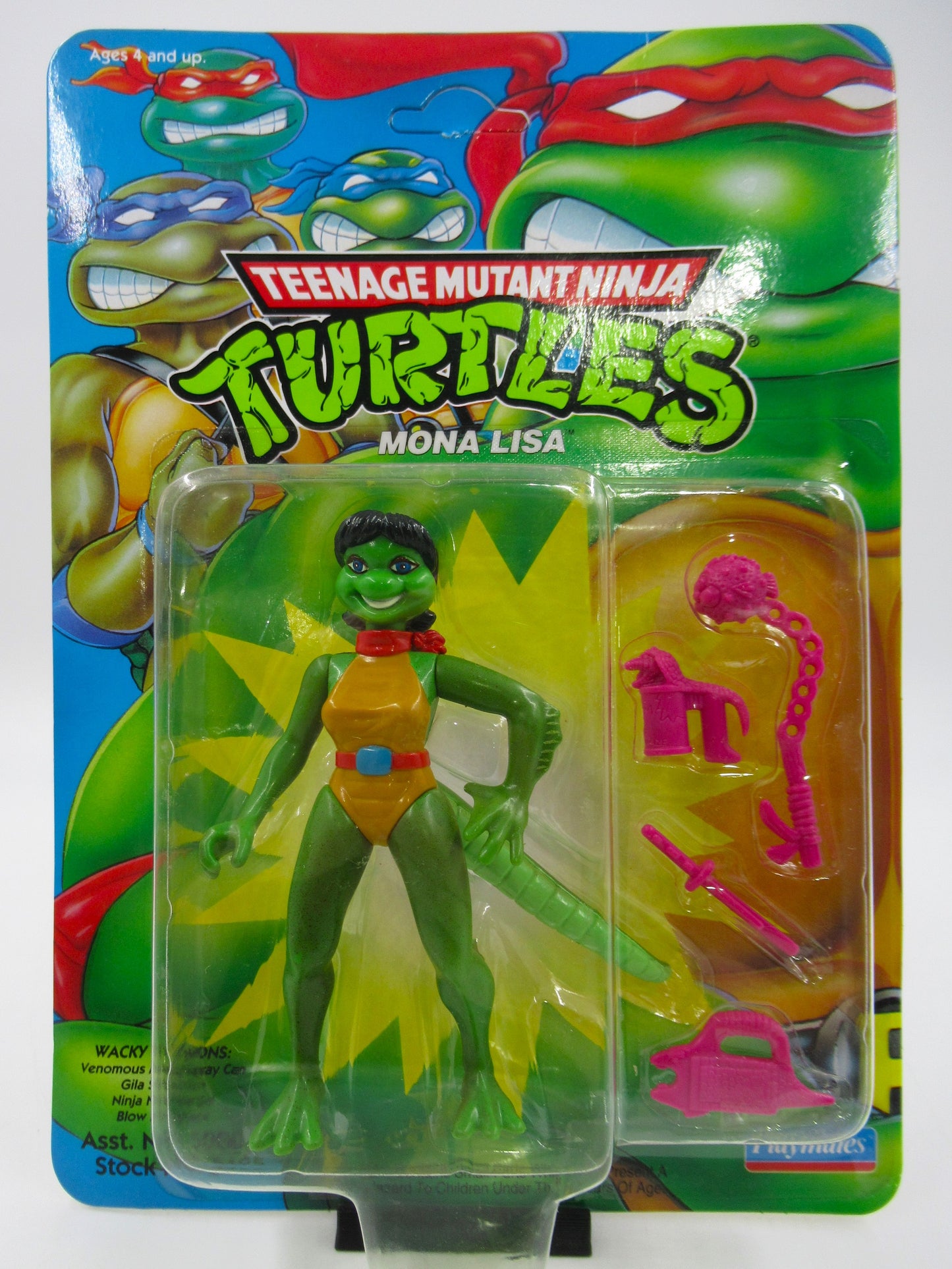 TMNT Mona Lisa 4.5" Figure Teenage Mutant Ninja Turtles - Playmates (1992)