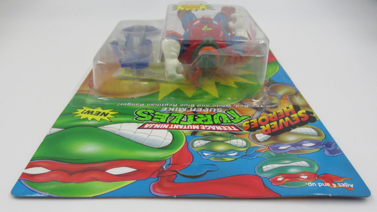 TMNT Sewer Heroes Super Michaelangelo (Blue Weapons) Figure Teenage Mutant Ninja Turtles - Playmates (1993)