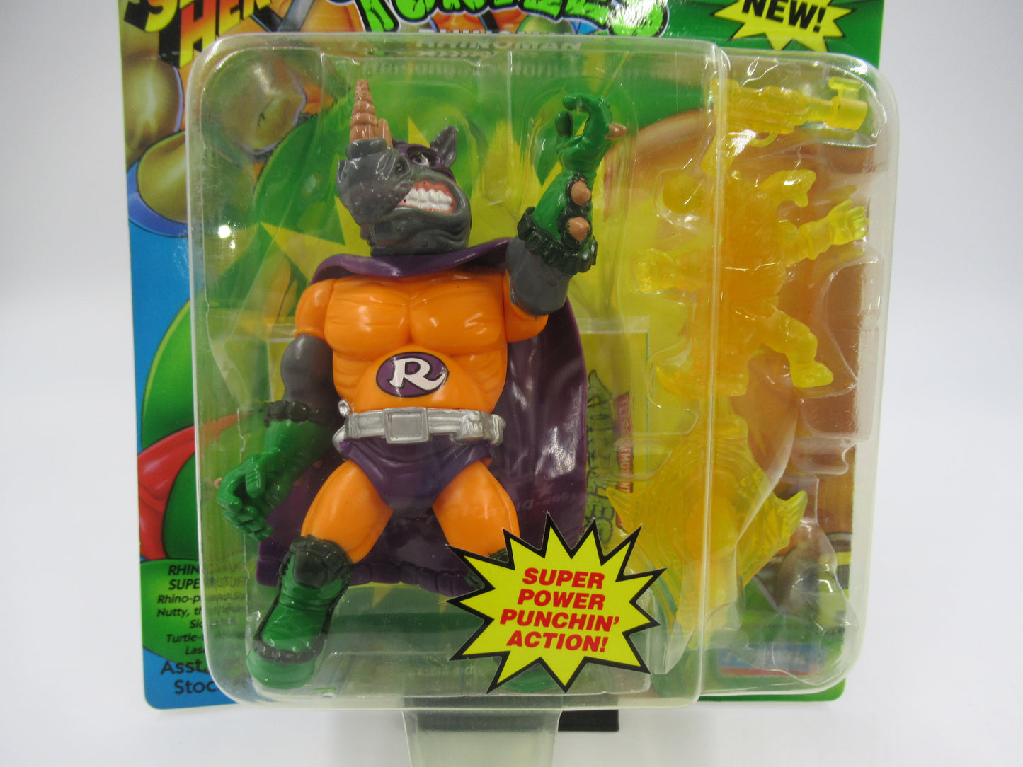 TMNT Sewer Heroes Rhinoman 4.5" Figure Teenage Mutant Ninja Turtles - Playmates (1993)