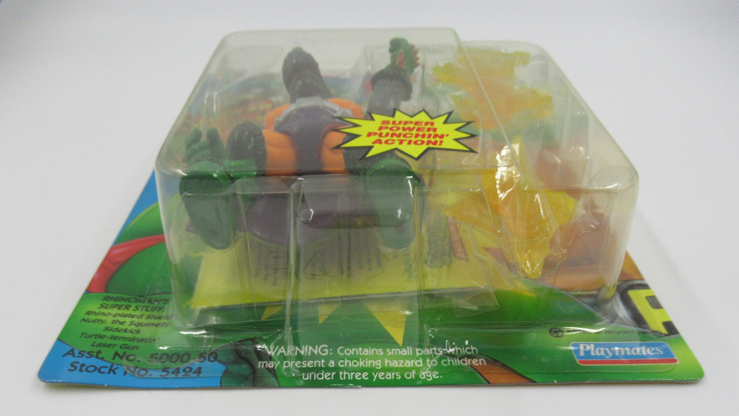 TMNT Sewer Heroes Rhinoman 4.5" Figure Teenage Mutant Ninja Turtles - Playmates (1993)