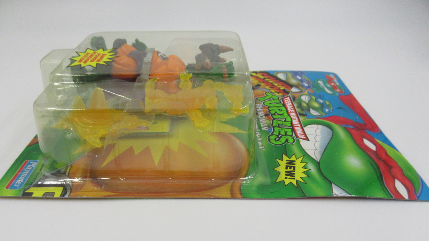 TMNT Sewer Heroes Rhinoman 4.5" Figure Teenage Mutant Ninja Turtles - Playmates (1993)