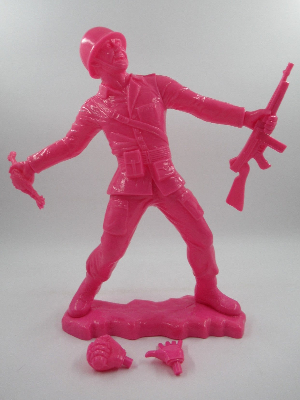 BIG ARMY MAN Pink Vinyl Figure - Kozik x Ultraviolence (2009) Limited Edition Designer Art Toy