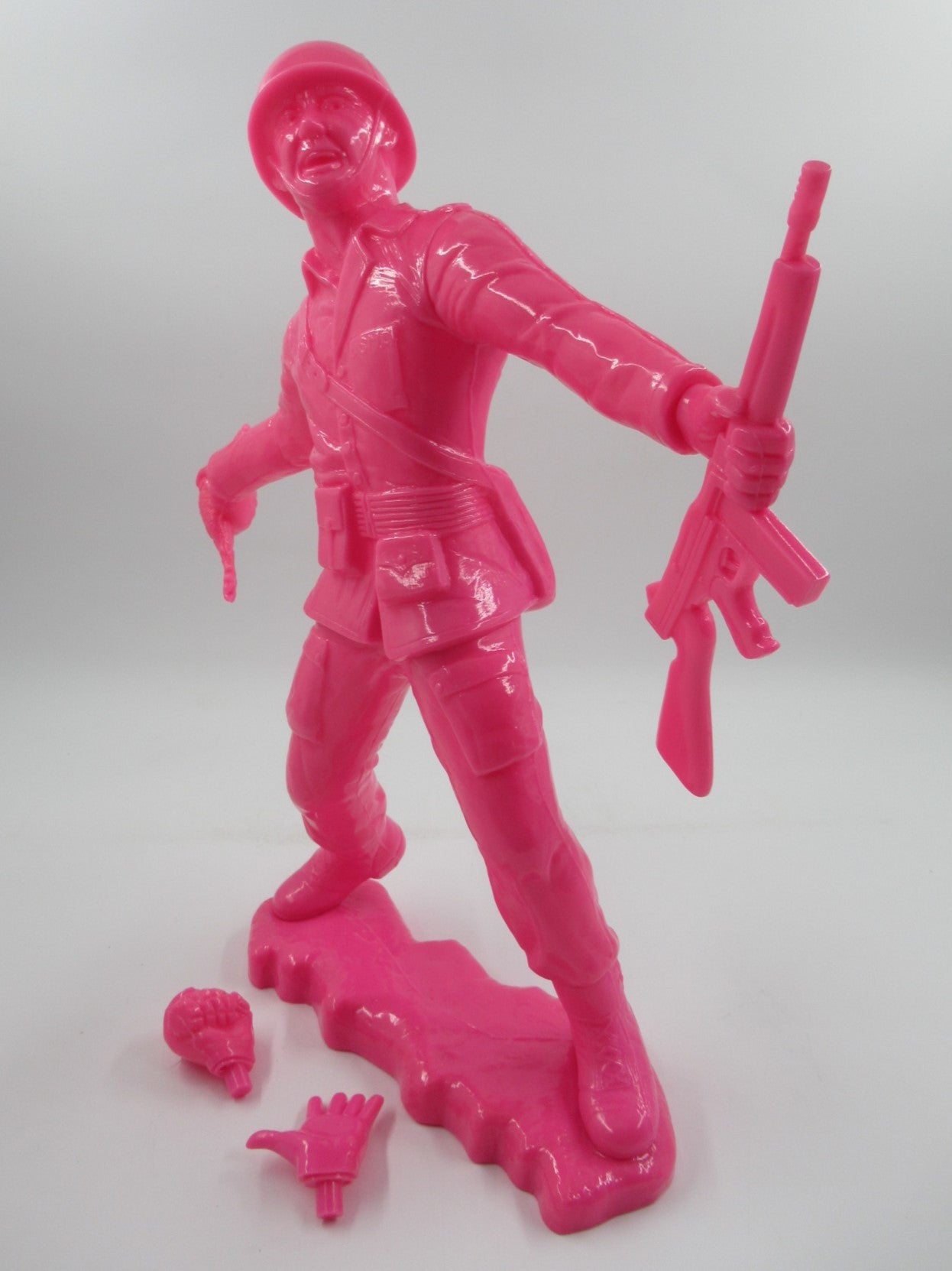 BIG ARMY MAN Pink Vinyl Figure - Kozik x Ultraviolence (2009) Limited Edition Designer Art Toy