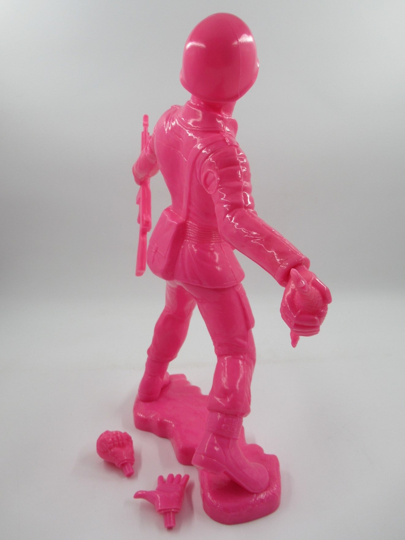 BIG ARMY MAN Pink Vinyl Figure - Kozik x Ultraviolence (2009) Limited Edition Designer Art Toy