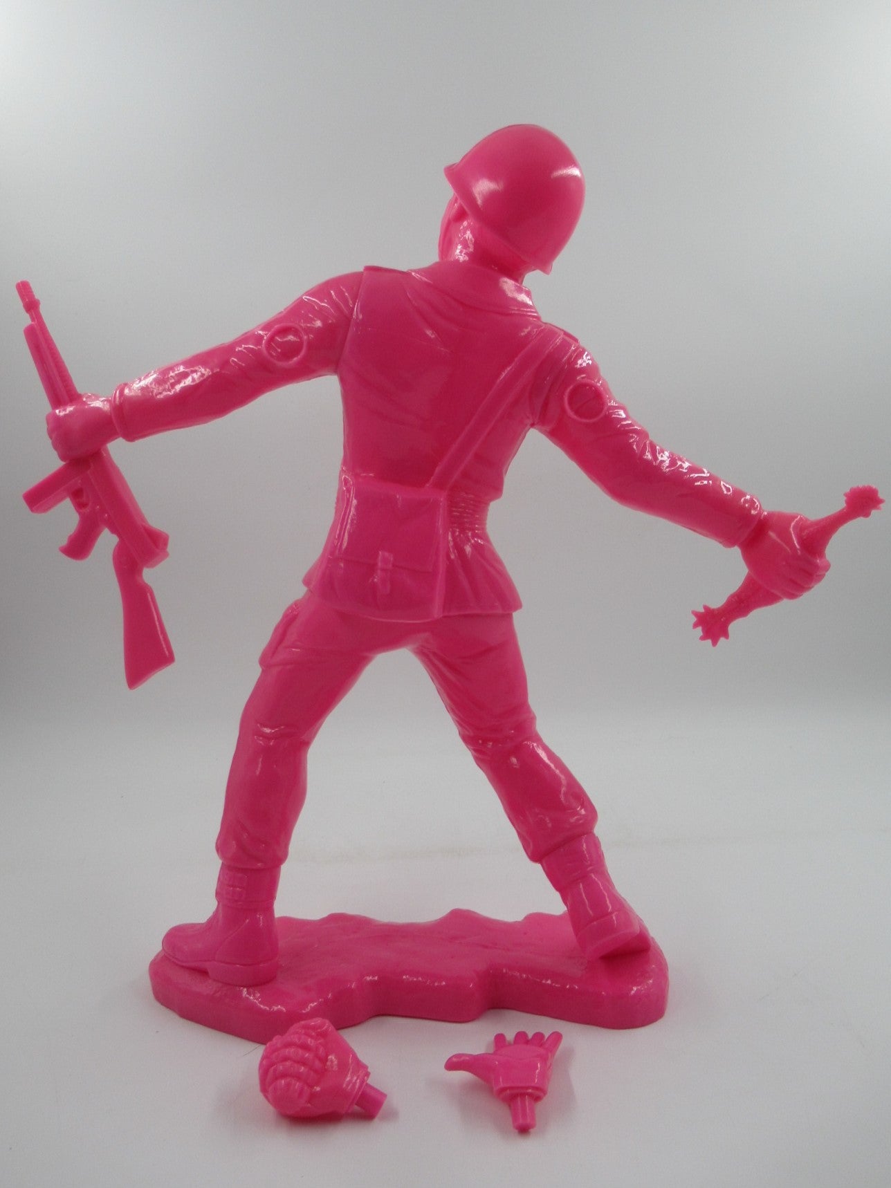 BIG ARMY MAN Pink Vinyl Figure - Kozik x Ultraviolence (2009) Limited Edition Designer Art Toy