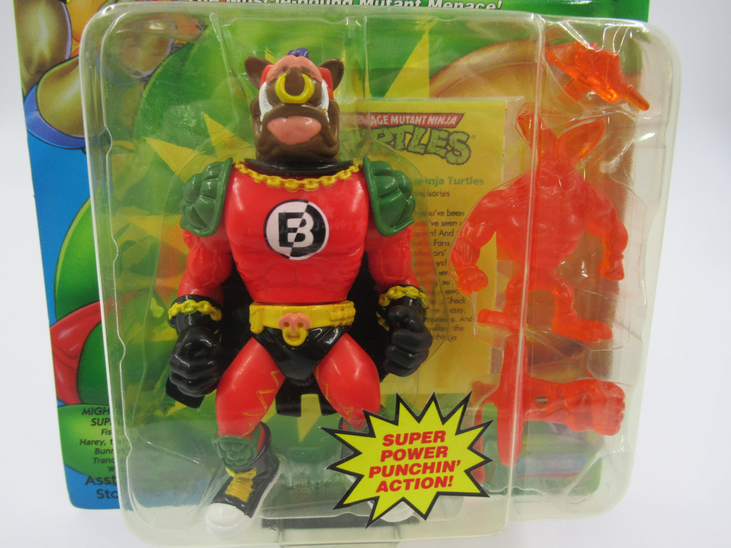 TMNT Sewer Heroes Mighty Bebop (Orange Weapons) 4.5" Figure Teenage Mutant Ninja Turtles - Playmates (1993)