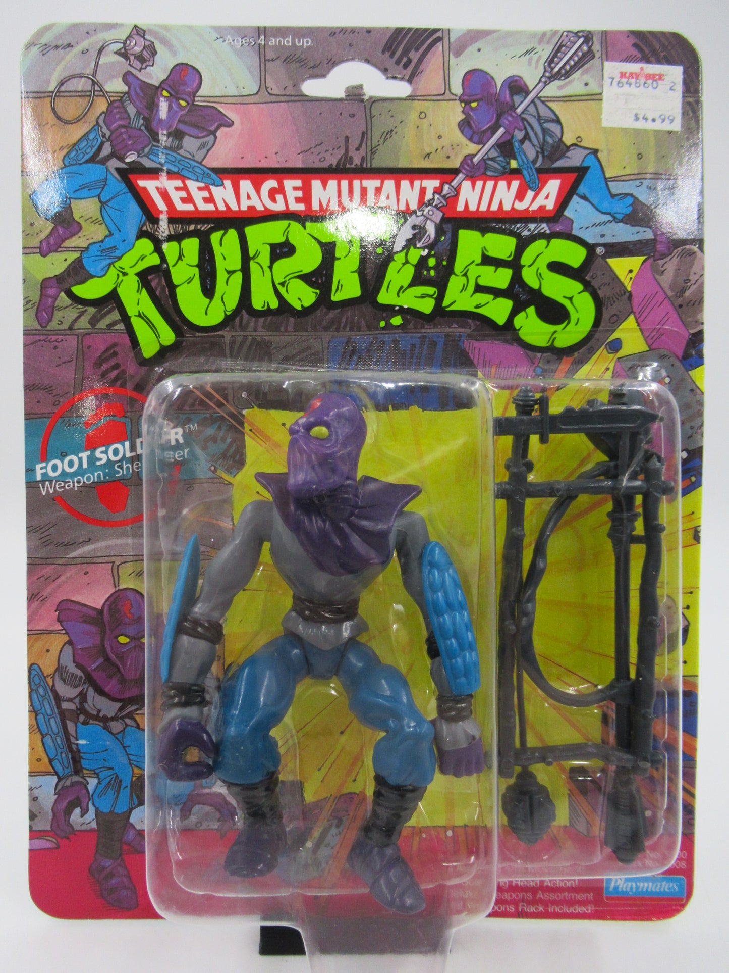 TMNT Foot Soldier 4.5" Figure Teenage Mutant Ninja Turtles - Playmates (1990)