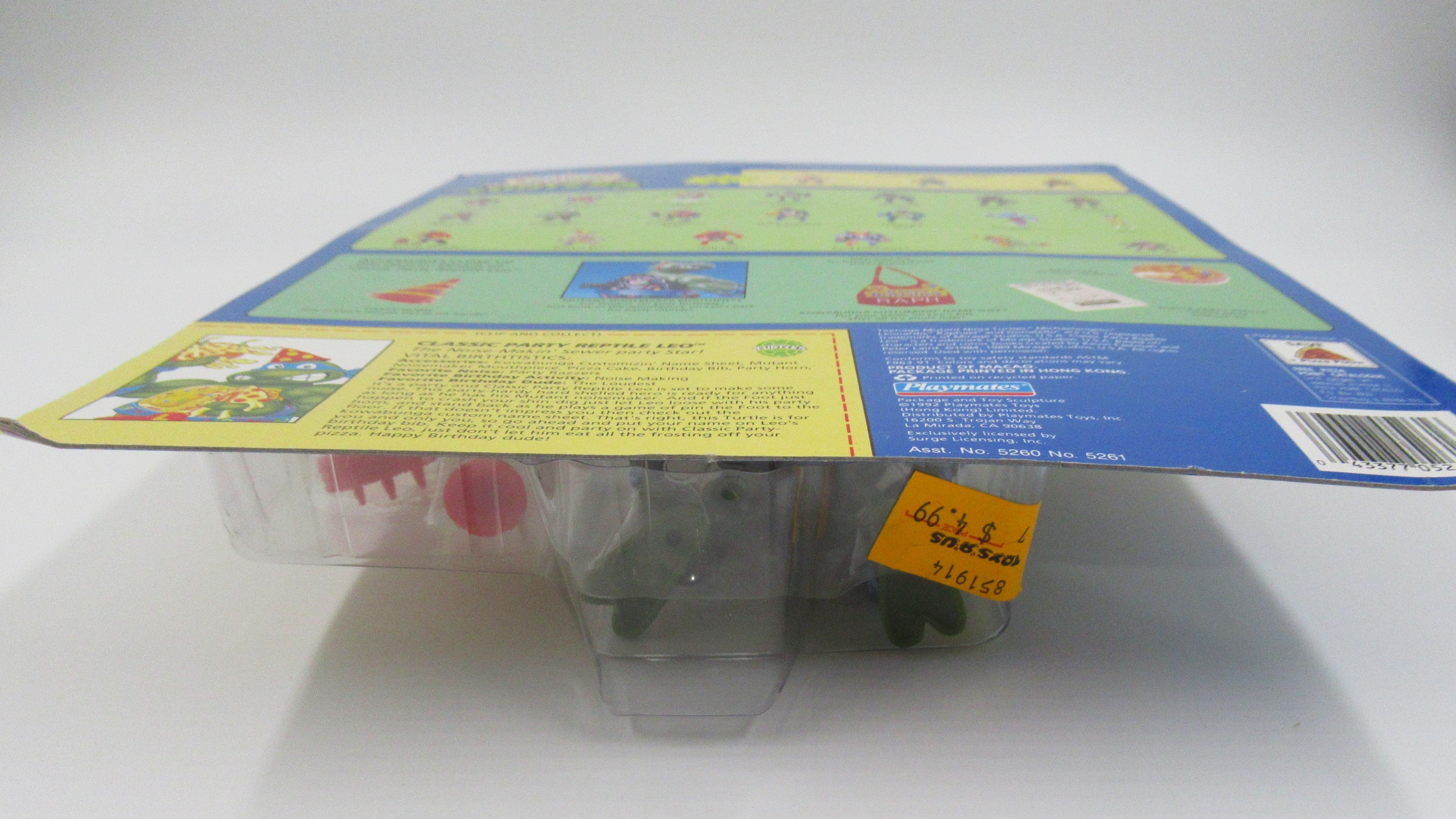 Teenage Mutant Ninja Turtles Classic Party Reptile Leo Bodacious Birthday 4.5" Figure TMNTs - Playmates (1992)