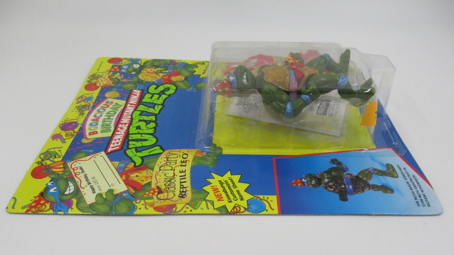 TMNT Classic Party Reptile Leo Bodacious Birthday 4.5" Figure Teenage Mutant Ninja Turtles - Playmates (1992)