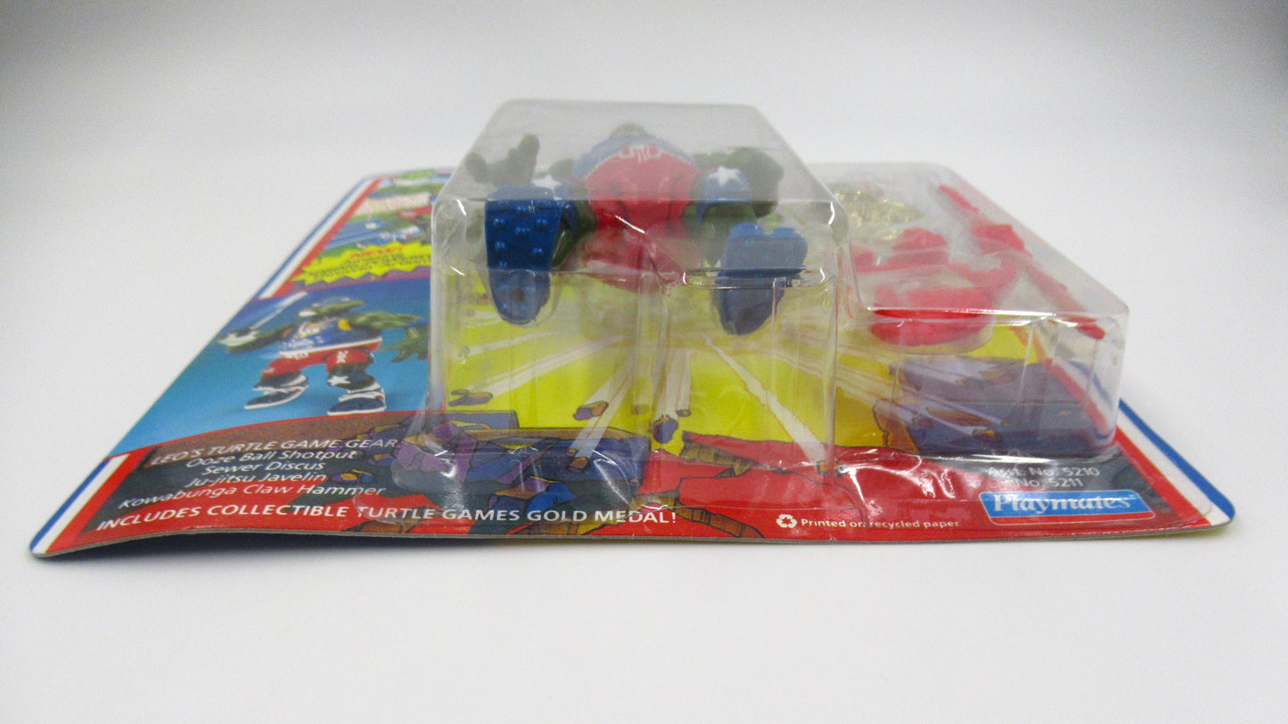 TMNT Turtle Games Track 'n Field Leo 4.5" Figure Teenage Mutant Ninja Turtles - Playmates (1992)