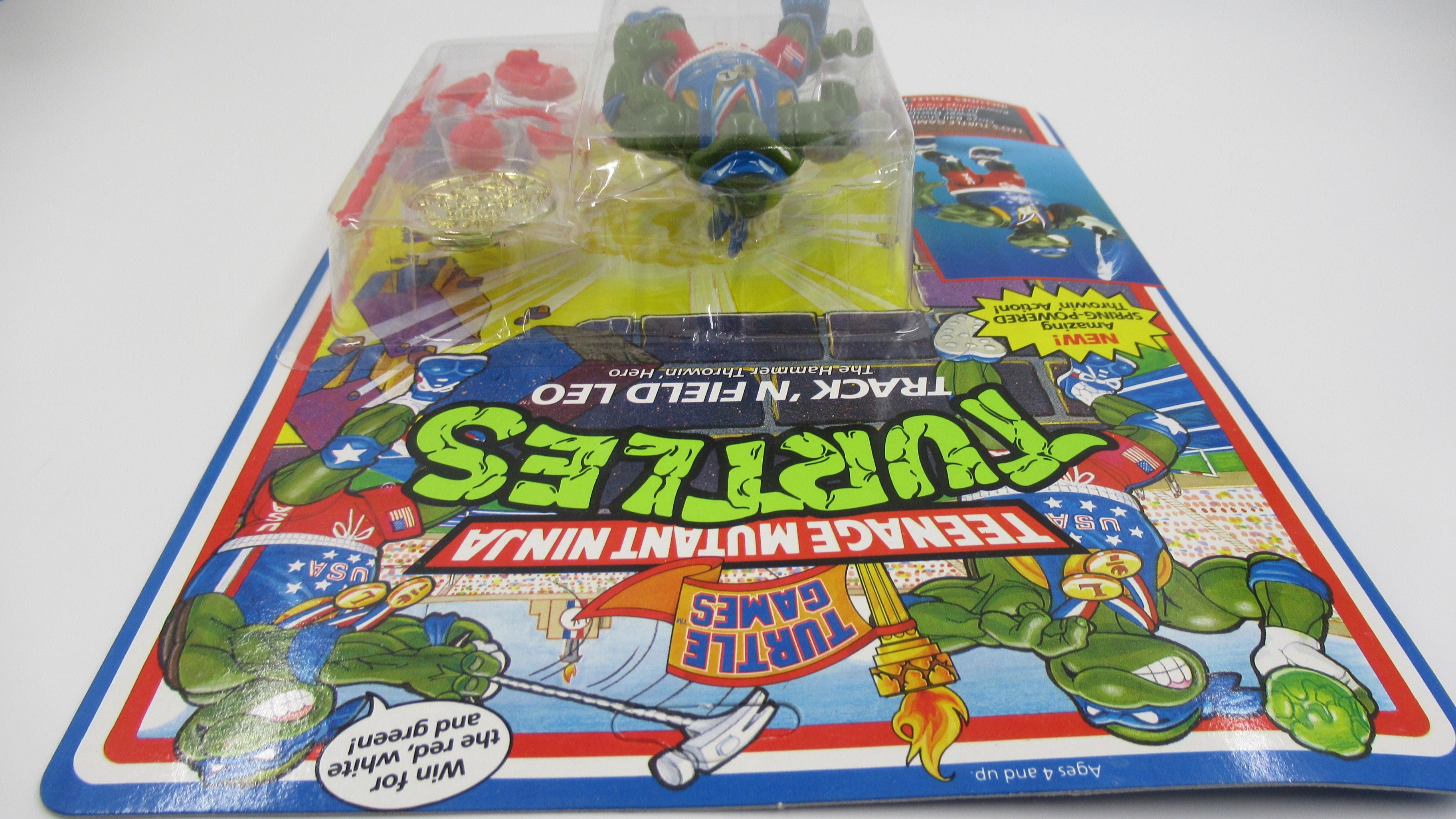 Teenage Mutant Ninja Turtles Turtle Games Track 'n Field Leo 4.5" Figure TMNTs - Playmates (1992)
