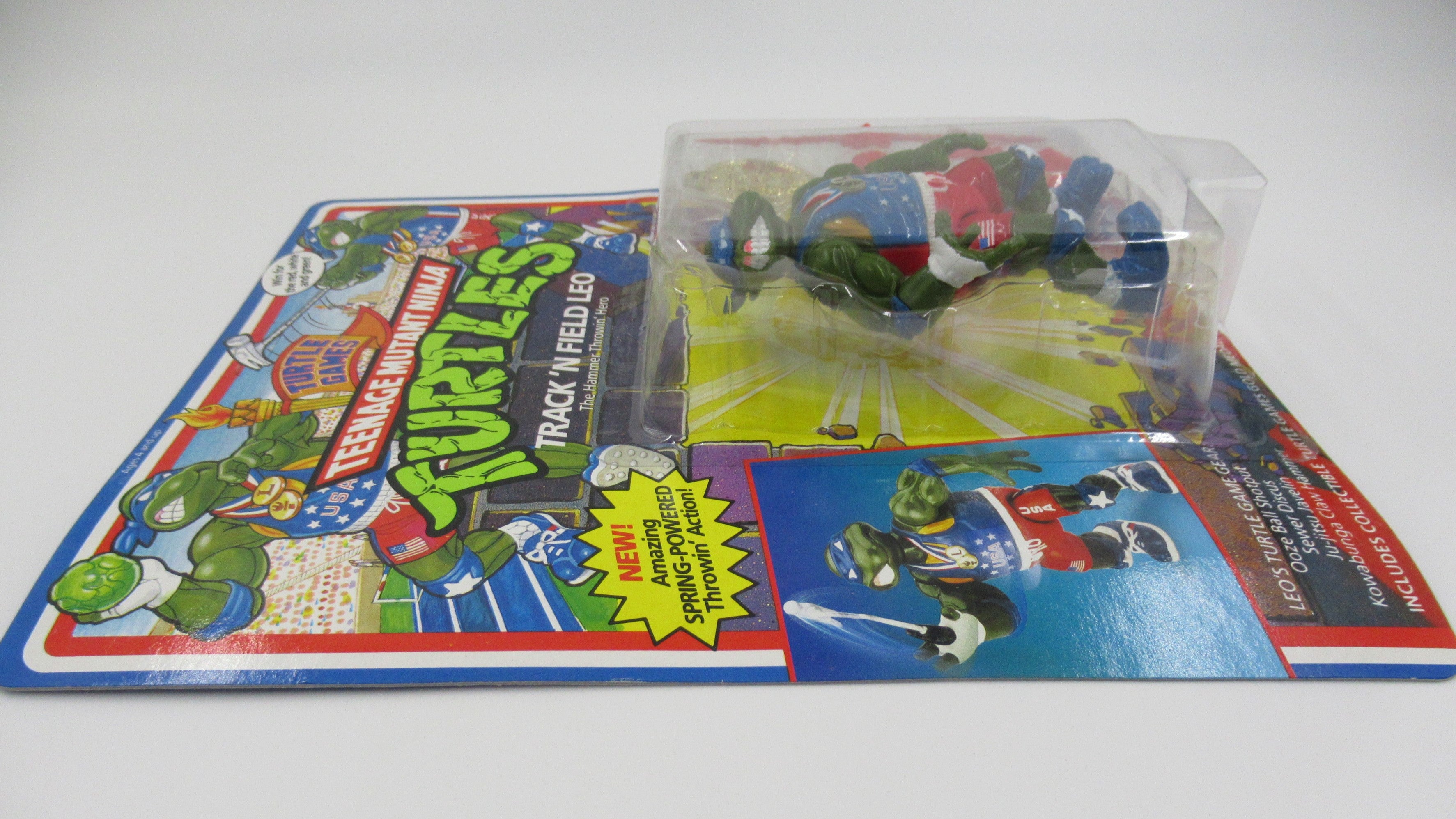 Teenage Mutant Ninja Turtles Turtle Games Track 'n Field Leo 4.5" Figure TMNTs - Playmates (1992)