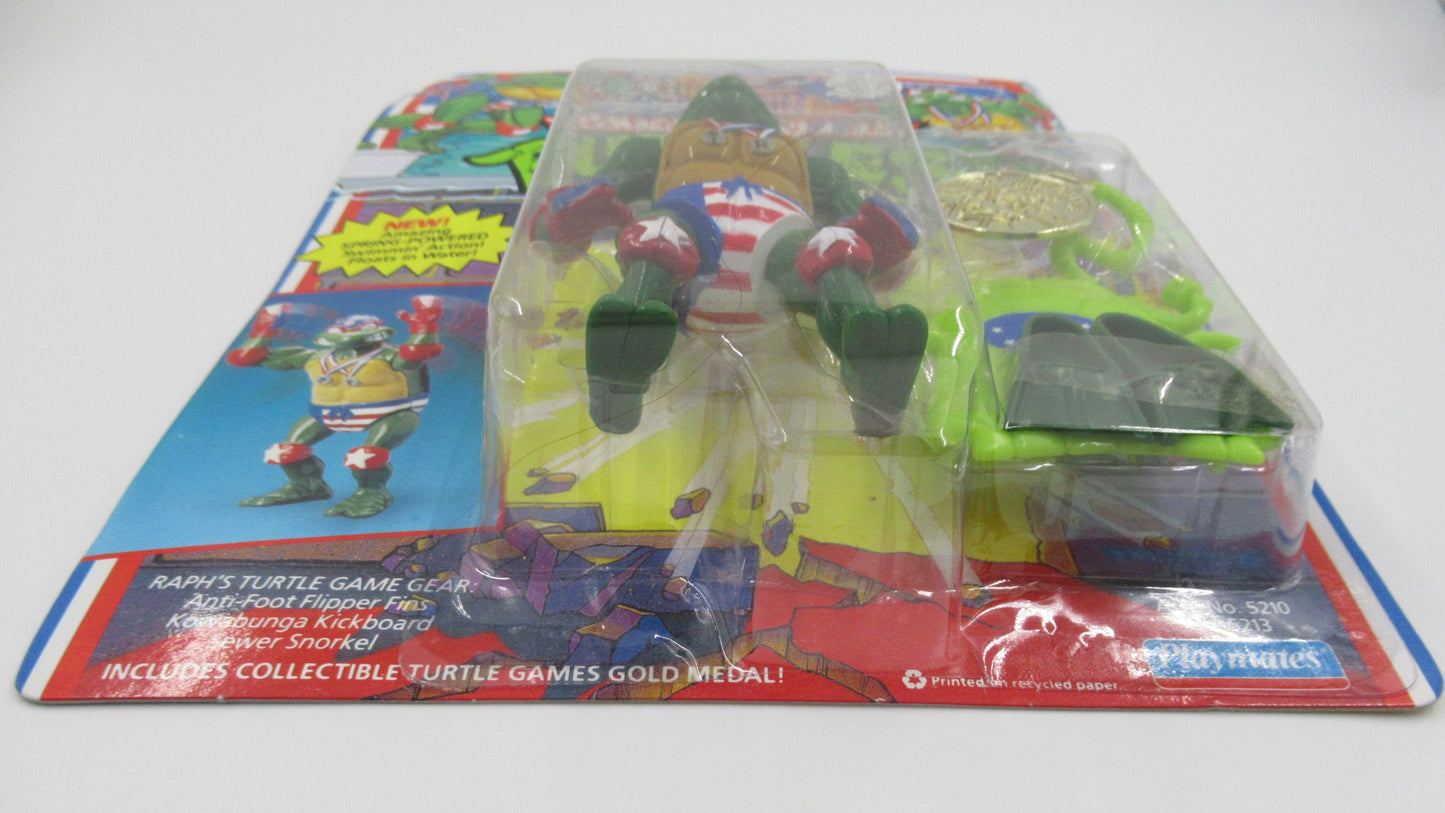 TMNT Turtle Games Super-Swimmin' Raph 4.5" Figure Teenage Mutant Ninja Turtles - Playmates (1992)