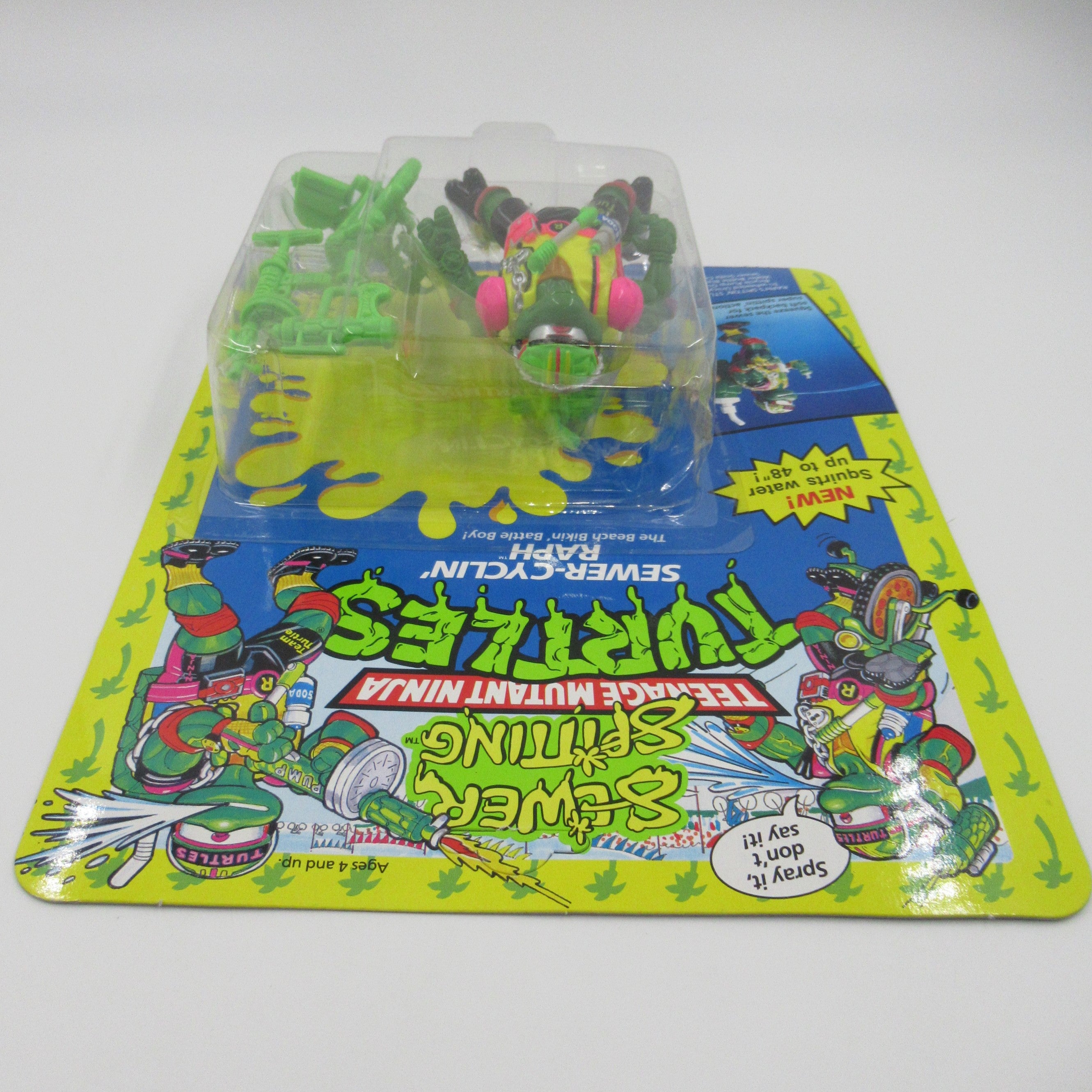 Teenage Mutant Ninja Turtles Sewer Spitting Turtles Set of 4 Figures TMNTs - Playmates (1992)