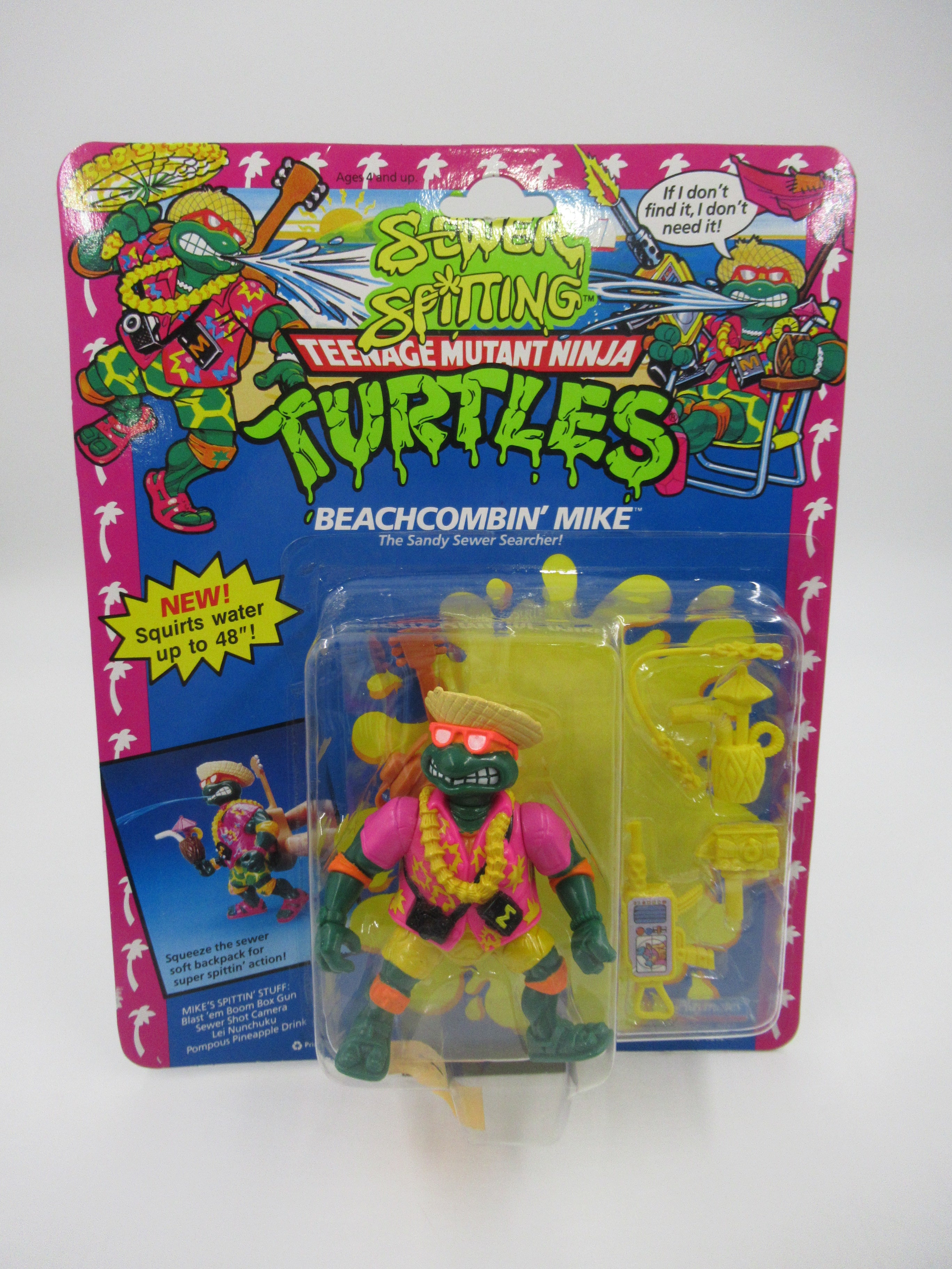 Teenage Mutant Ninja Turtles Sewer Spitting Turtles Set of 4 Figures TMNTs - Playmates (1992)