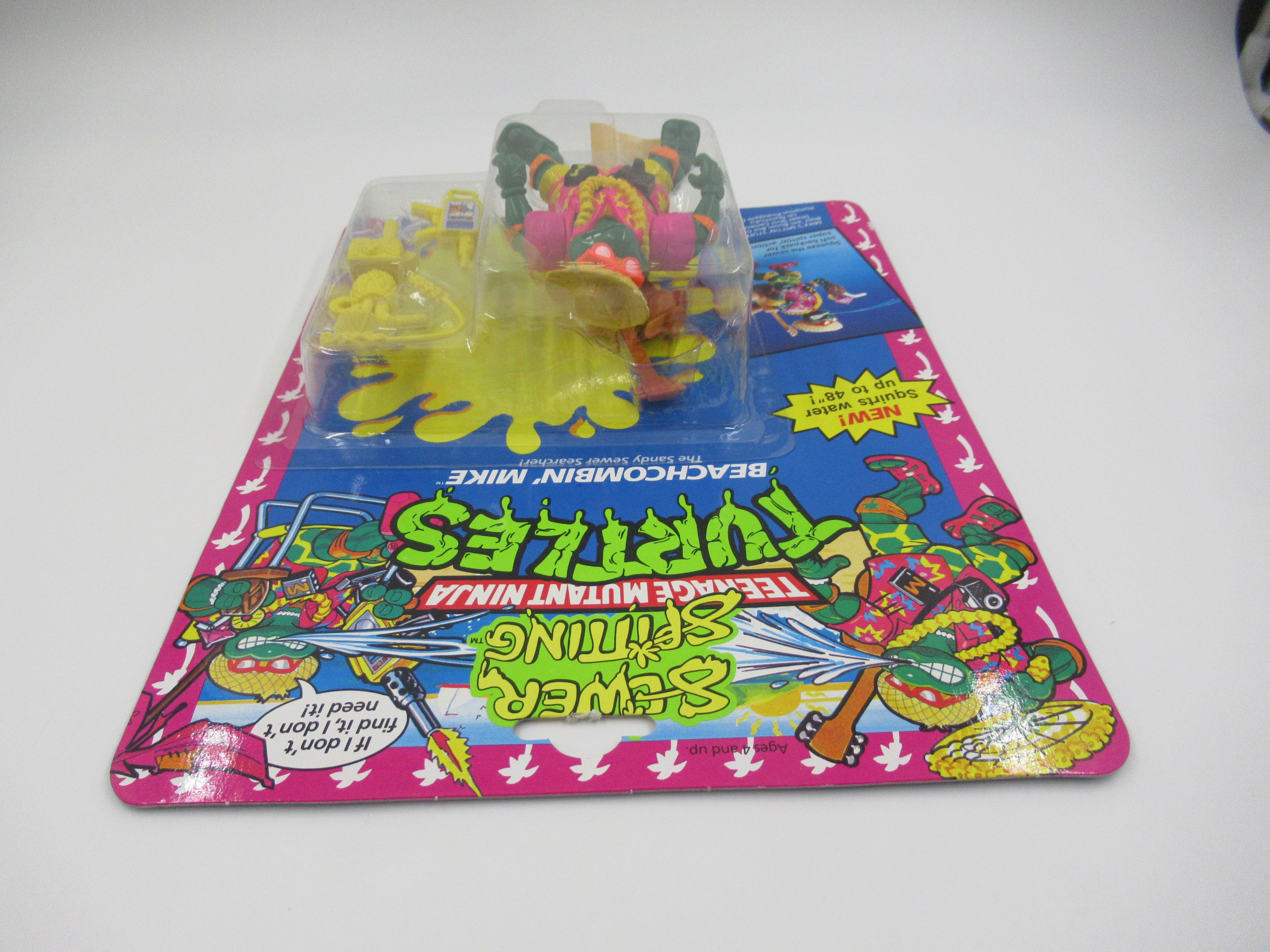 Teenage Mutant Ninja Turtles Sewer Spitting Turtles Set of 4 Figures TMNTs - Playmates (1992)