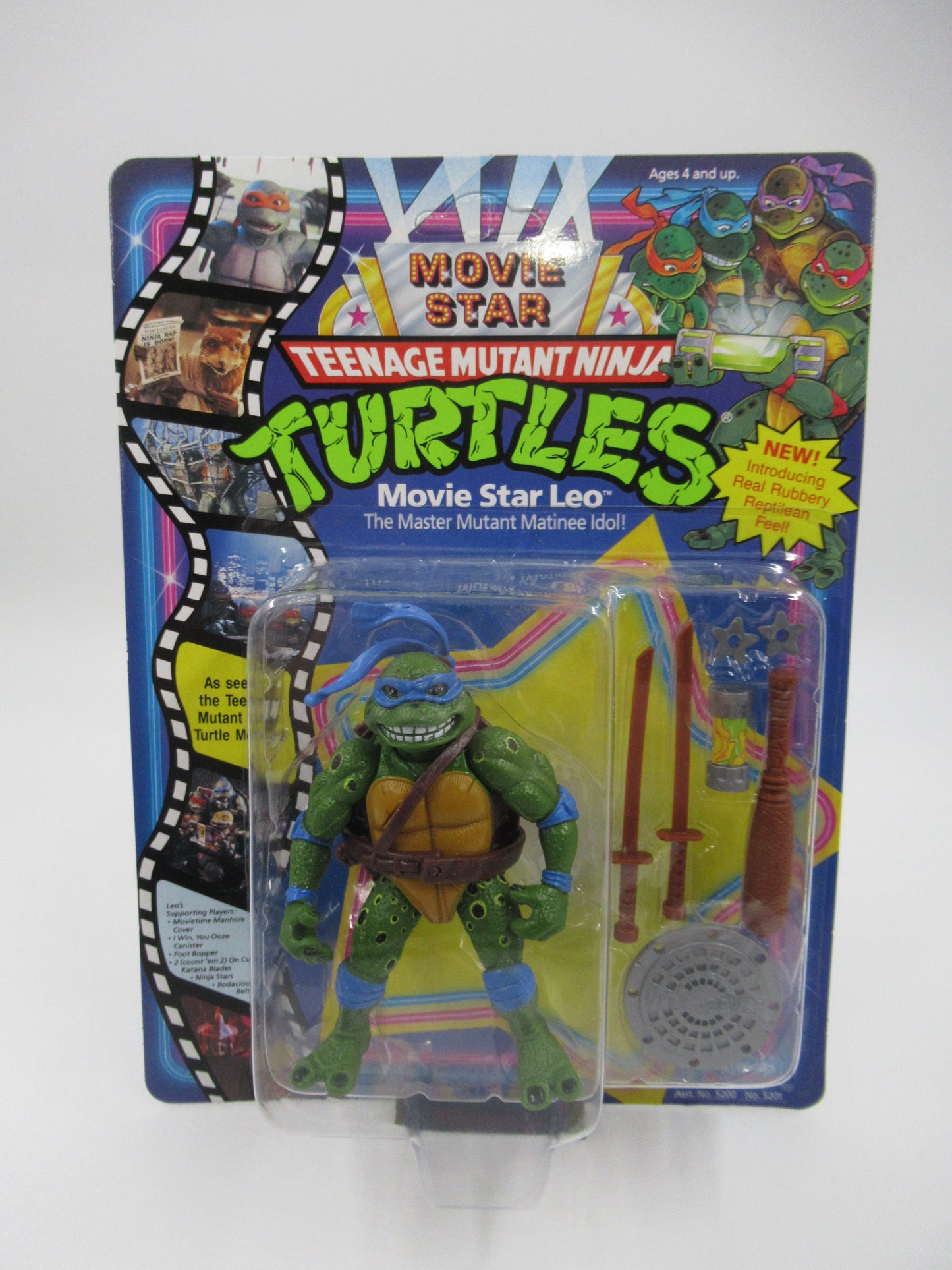 TMNT Movie Star Turtles Set of 4 Figure Teenage Mutant Ninja Turtles - Playmates (1991)