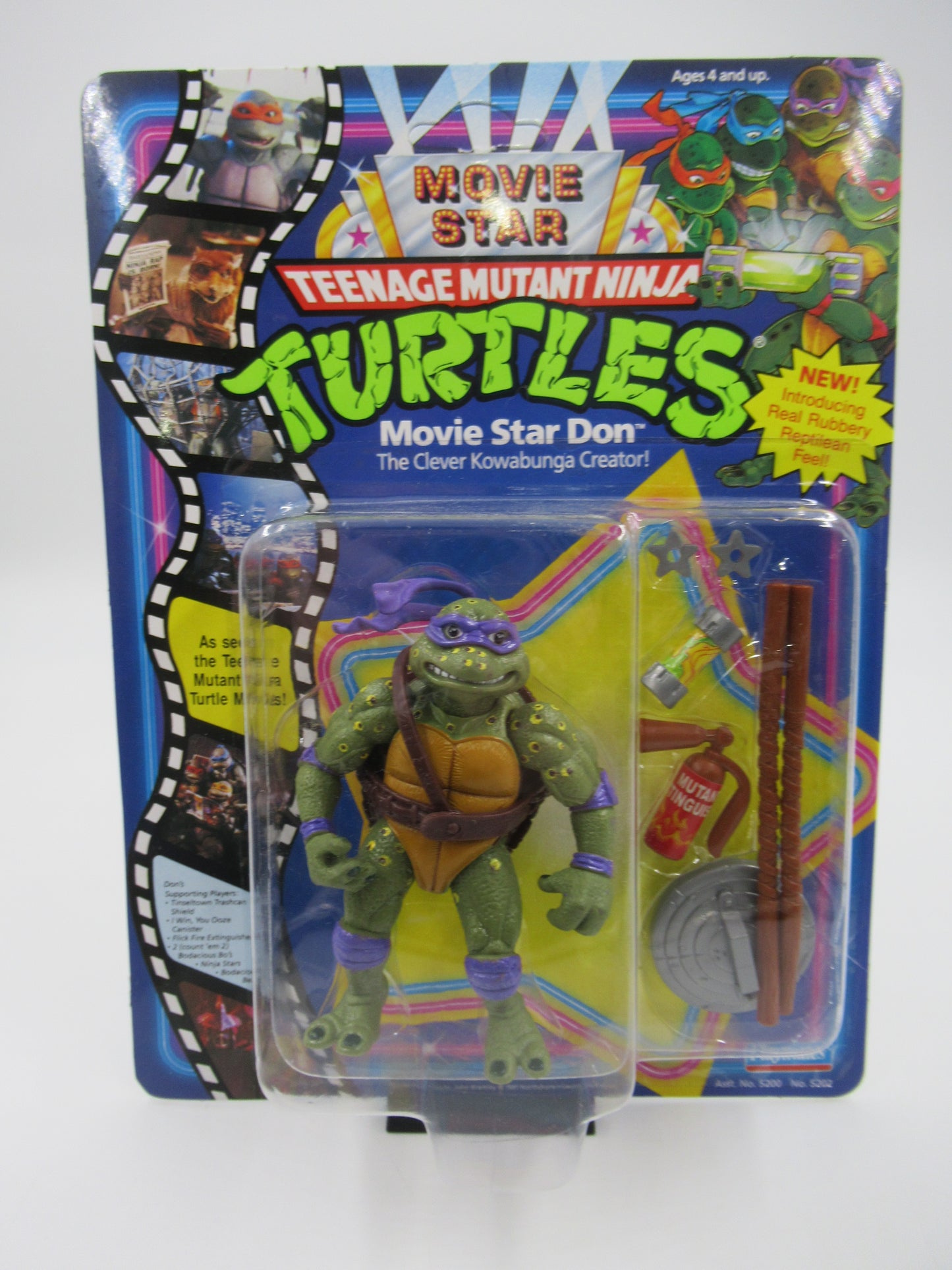 TMNT Movie Star Turtles Set of 4 Figure Teenage Mutant Ninja Turtles - Playmates (1991)