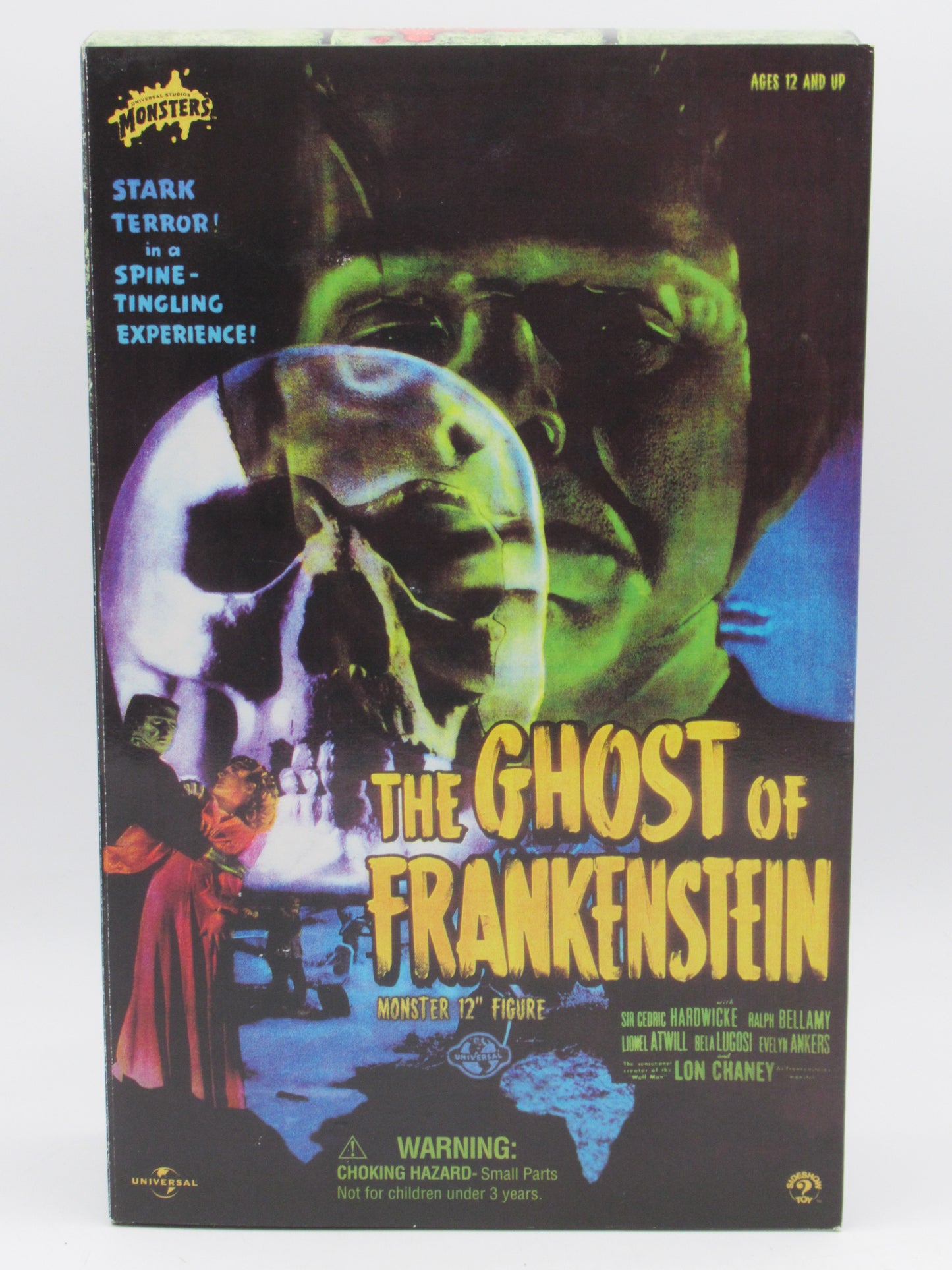 THE GHOST OF FRANKENSTEIN Boris Karloff/Monster 12" Figure - Sideshow Toy (2001) Universal Monsters