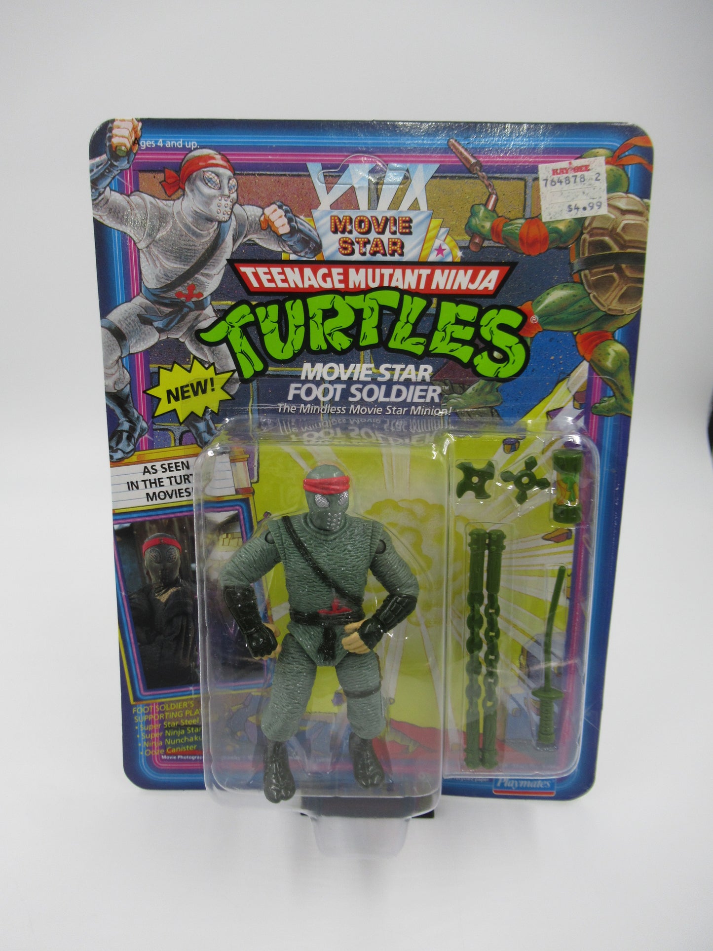 TMNT Movie Star Foot Soldier & Splinter Figures Teenage Mutant Ninja Turtles (1991)