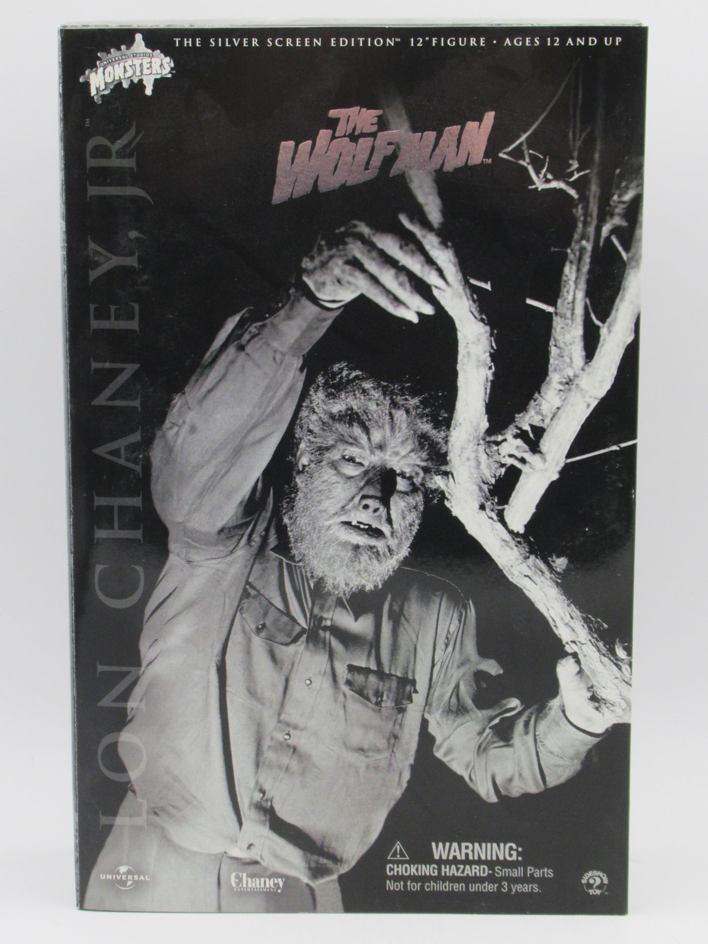 THE WOLF MAN Lon Chaney Jr. Silver Screen Edition 12" Figure - Sideshow Toy (2002) Universal Monsters