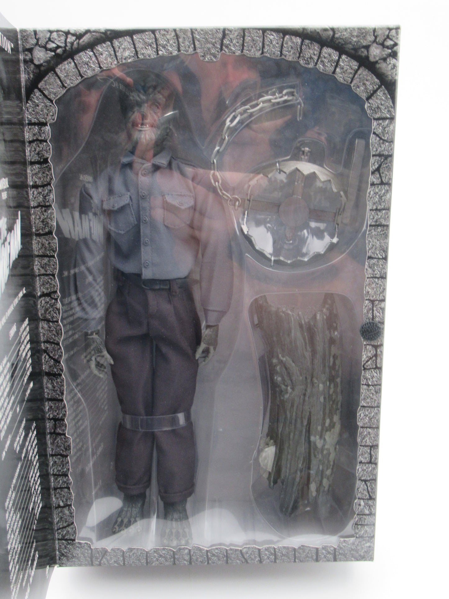 THE WOLF MAN Lon Chaney Jr. Silver Screen Edition 12" Figure - Sideshow Toy (2002) Universal Monsters