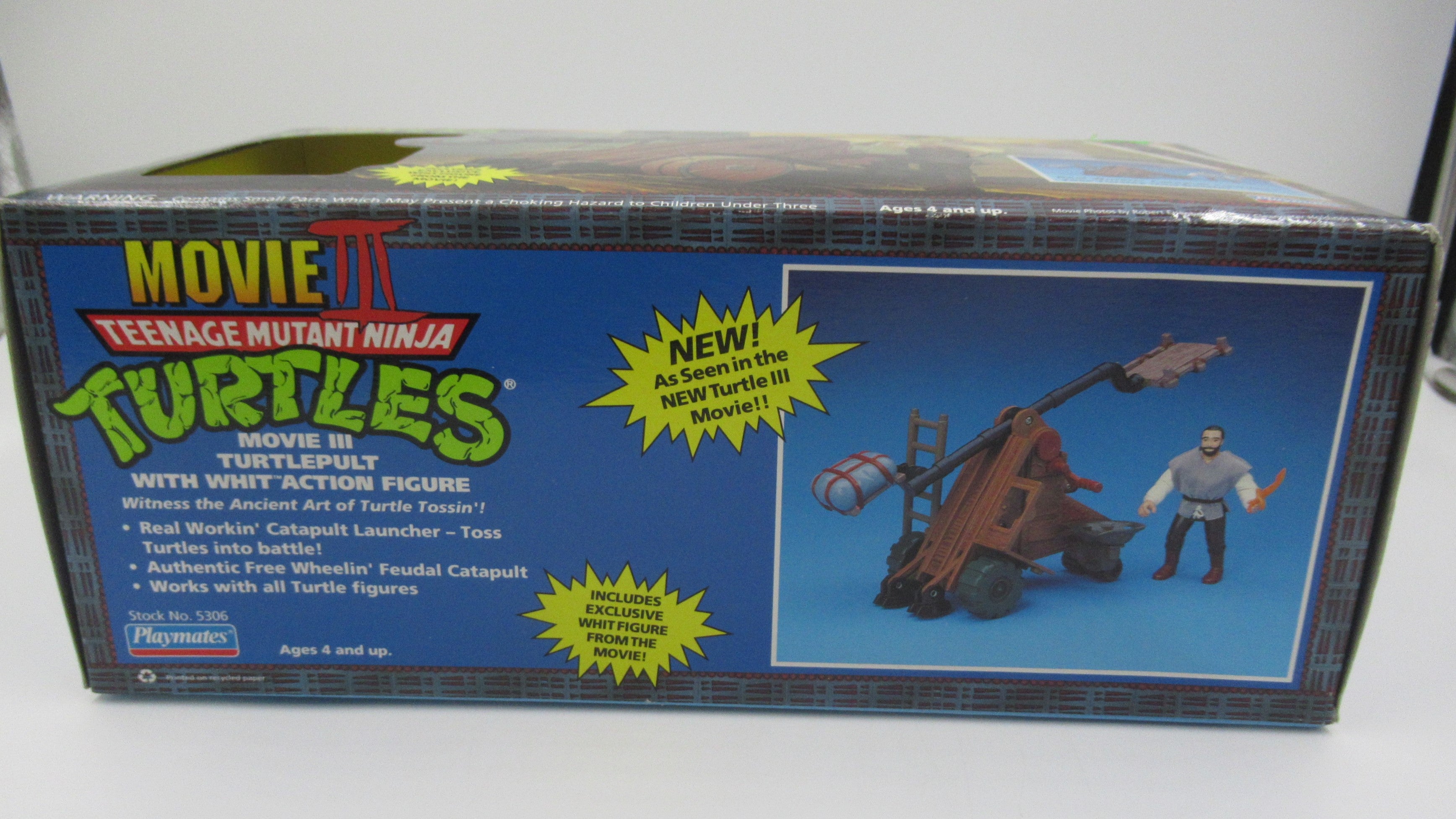 Teenage Mutant Ninja Turtles Turtlepult With Whit Figure Set TMNTs The Movie: III - Playmates (1993)