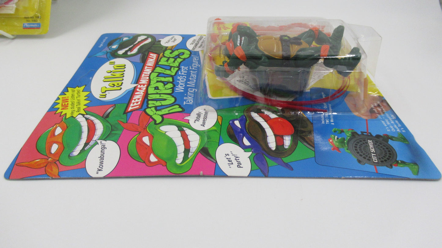 TMNT Talkin' Teenage Mutant Ninja Turtles Action Figure Set of 4 - Playmates (1991)