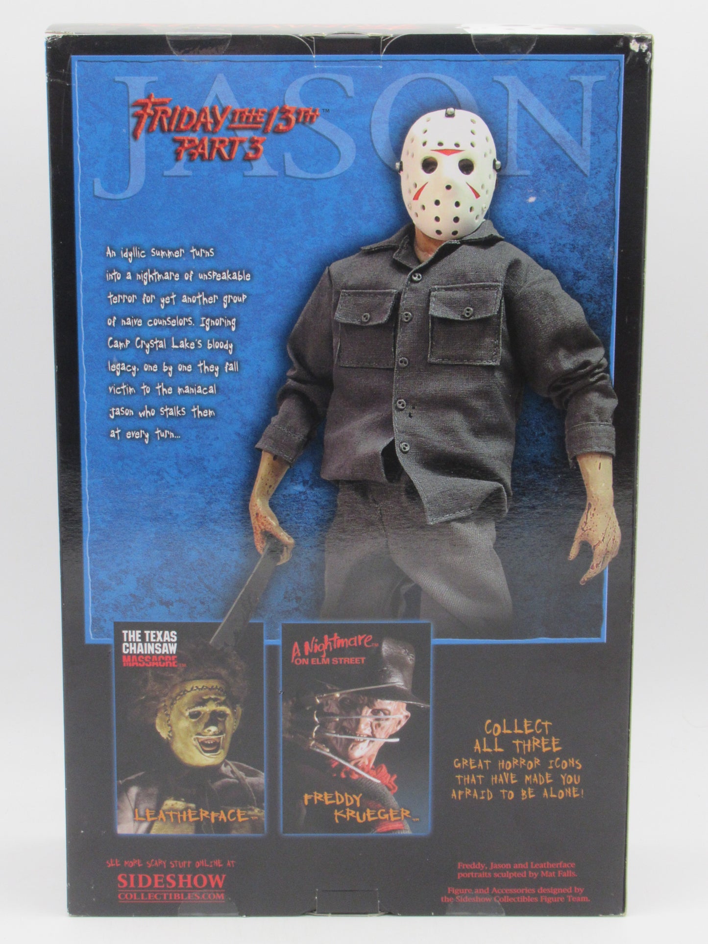 FRIDAY THE 13TH: Part 3 Jason Voorhees 12" Figure - Sideshow Collectibles (2003) Horror Collectible