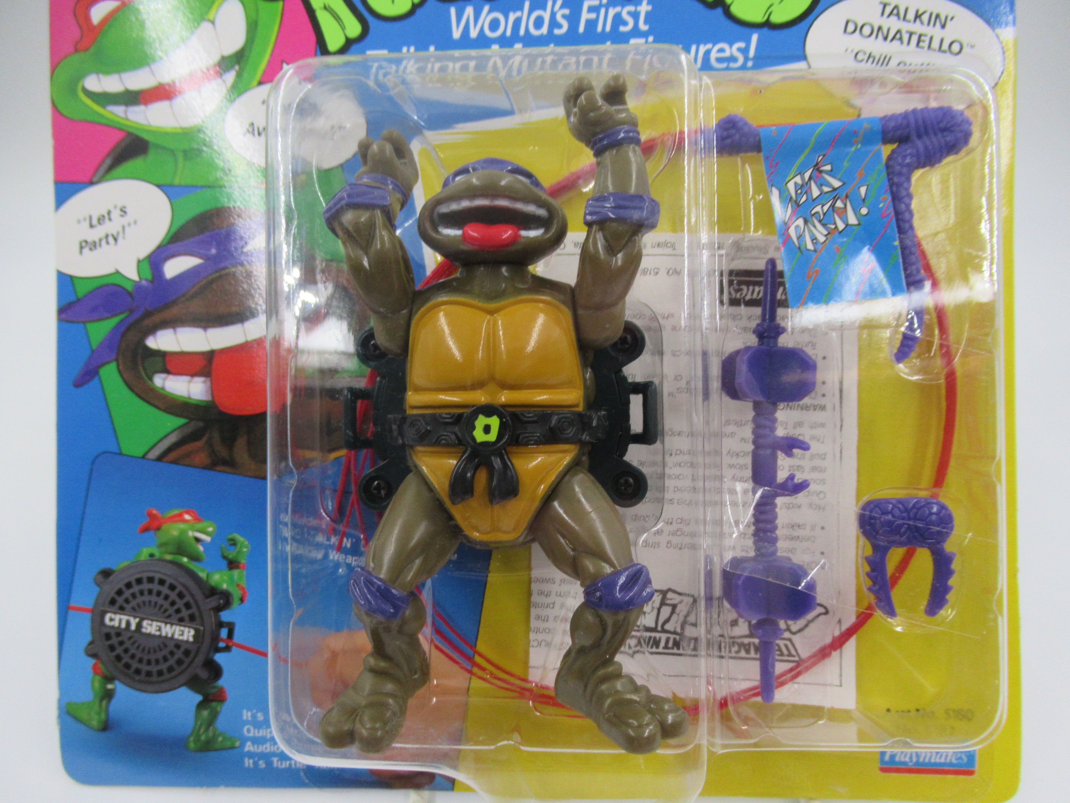 Teenage Mutant Ninja Turtles Talkin' TMNTs Action Figure Set of 4 - Playmates (1991)