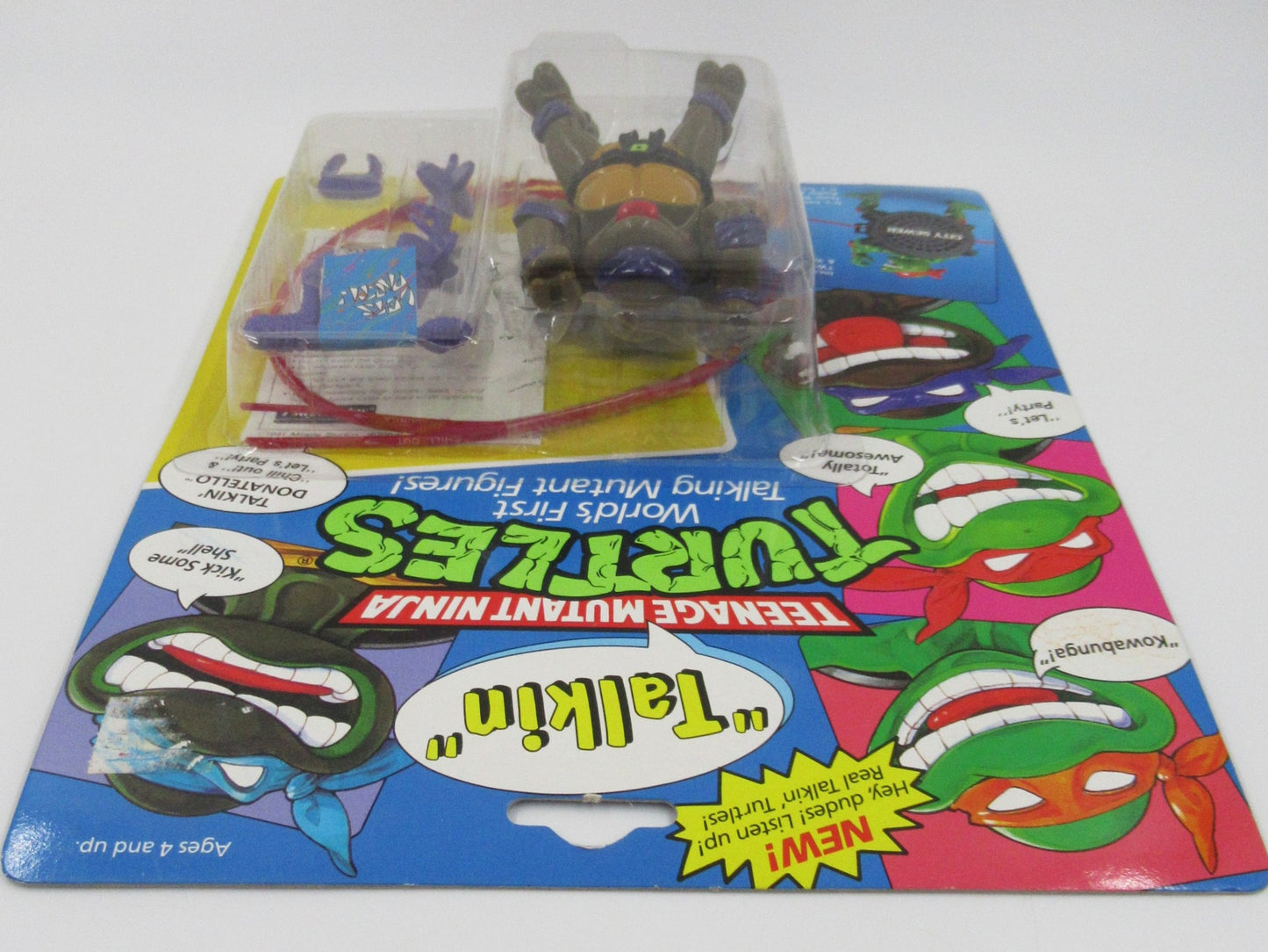 TMNT Talkin' Teenage Mutant Ninja Turtles Action Figure Set of 4 - Playmates (1991)