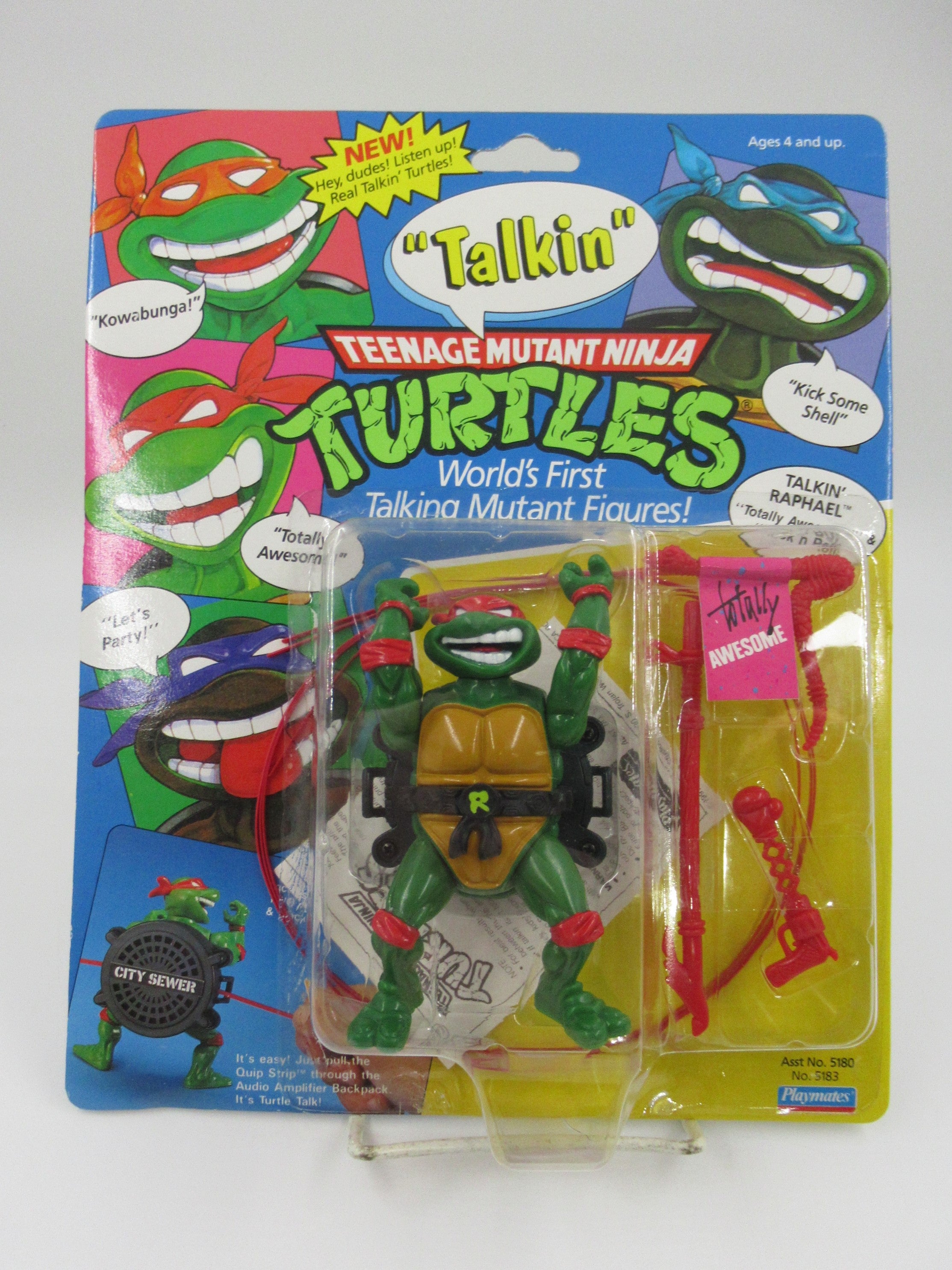 Teenage Mutant Ninja Turtles Talkin' TMNTs Action Figure Set of 4 - Playmates (1991)