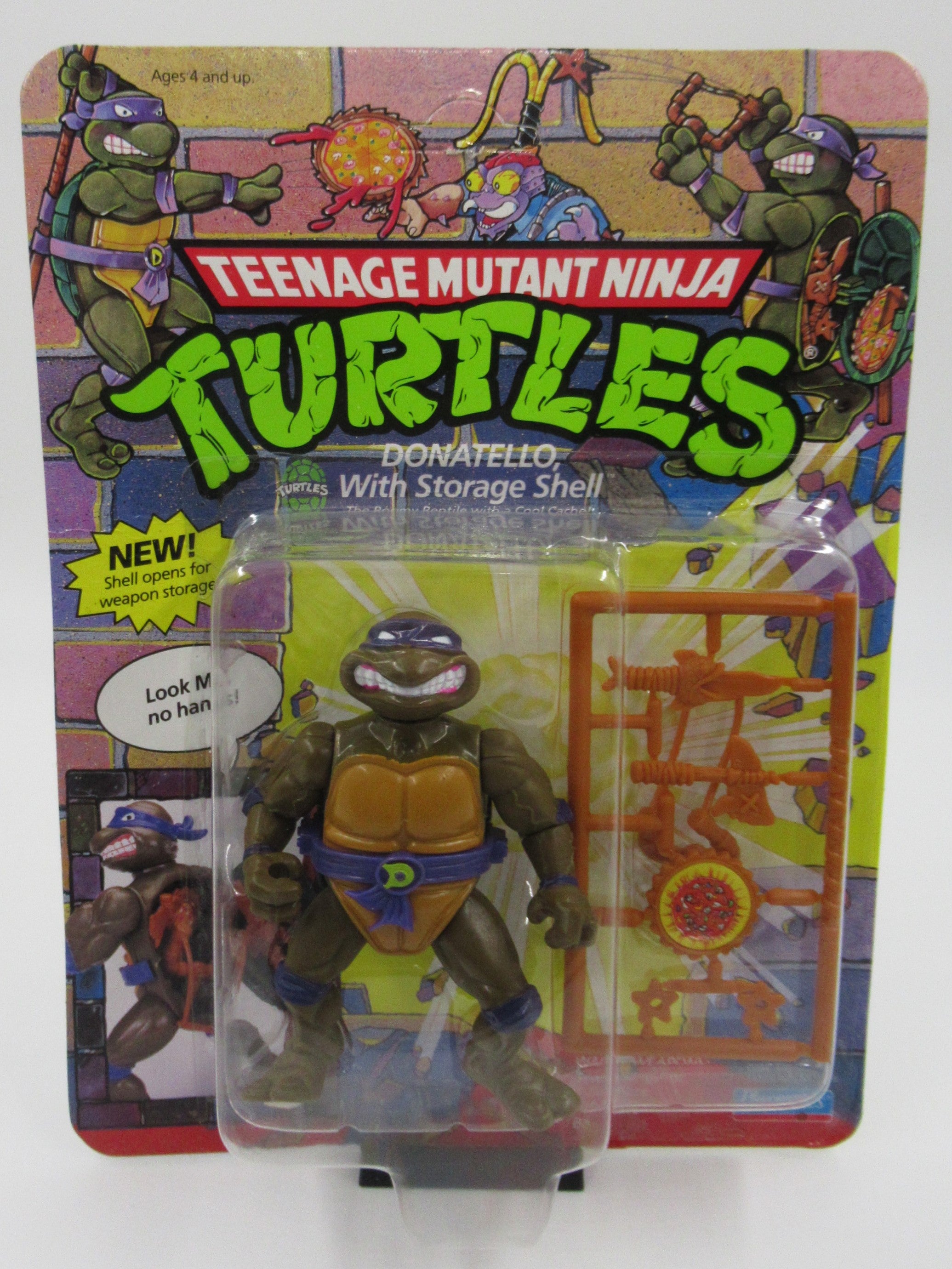 Teenage Mutant Ninja Turtles Storage Shell TMNTs Action Figure Set of 4 - Playmates (1991)