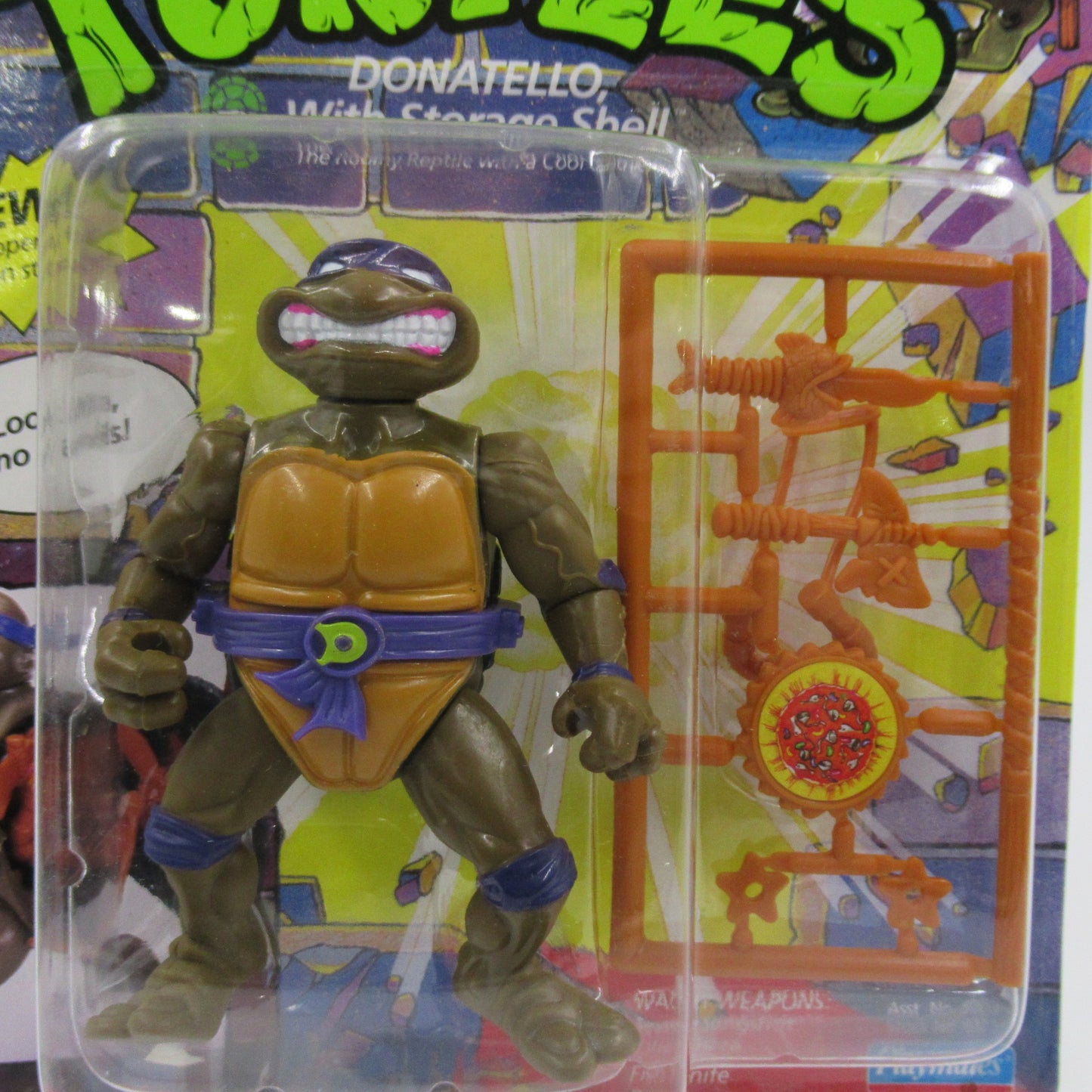 TMNT Storage Shell Teenage Mutant Ninja Turtles Action Figure Set of 4 - Playmates (1991)