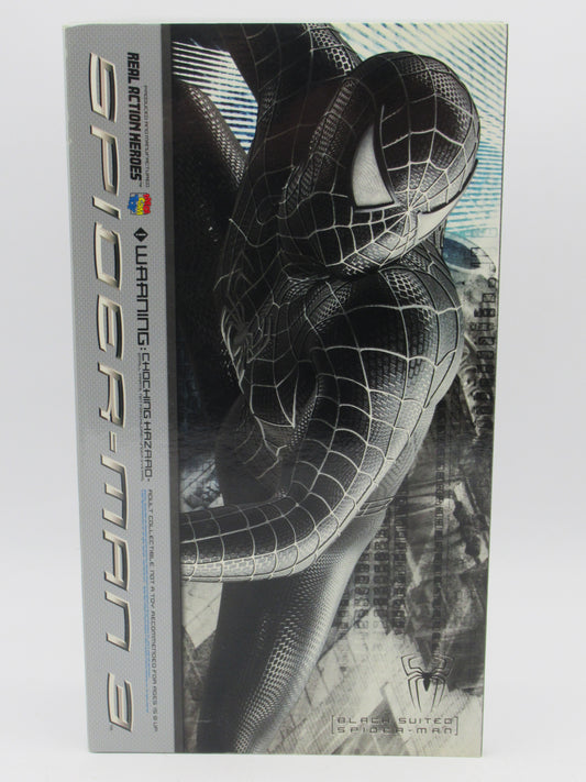 SPIDER-MAN 3 Black Suited Spider-Man Real Action Heroes 1:6 Figure - Medicom Toy (2007) Marvel Collectible