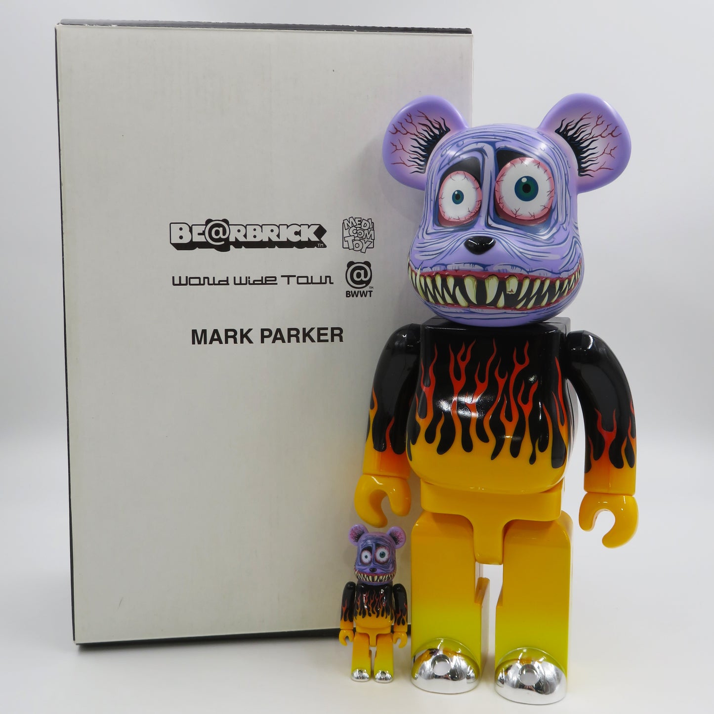 BEARBRICK Nike Mark Parker BWWT 400% & 100% Figure - Medicom Toy (2005) Art Toy