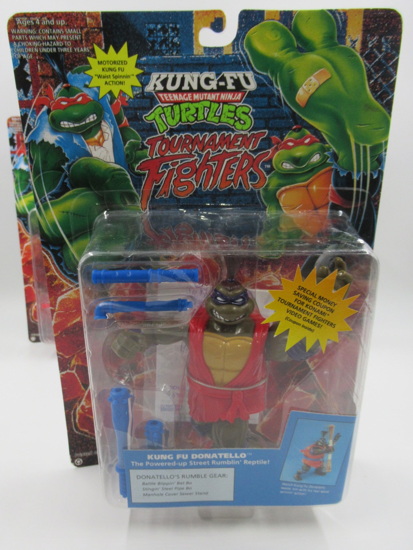 TMNT Kung Fu Tournament Fighters  4.5" Action Figures Teenage Mutant Ninja Turtles Set of 4 - Playmates (1994)