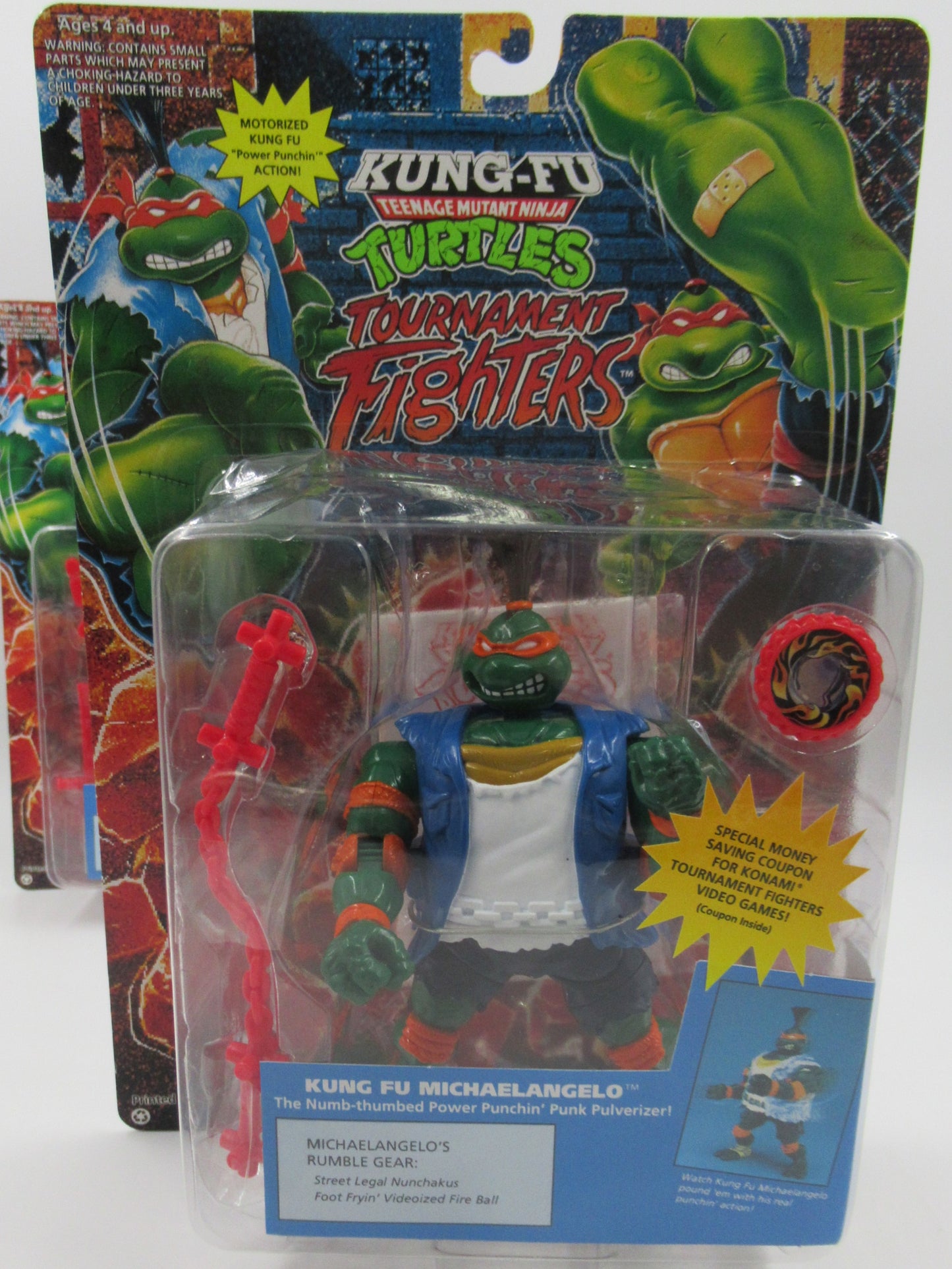 TMNT Kung Fu Tournament Fighters  4.5" Action Figures Teenage Mutant Ninja Turtles Set of 4 - Playmates (1994)