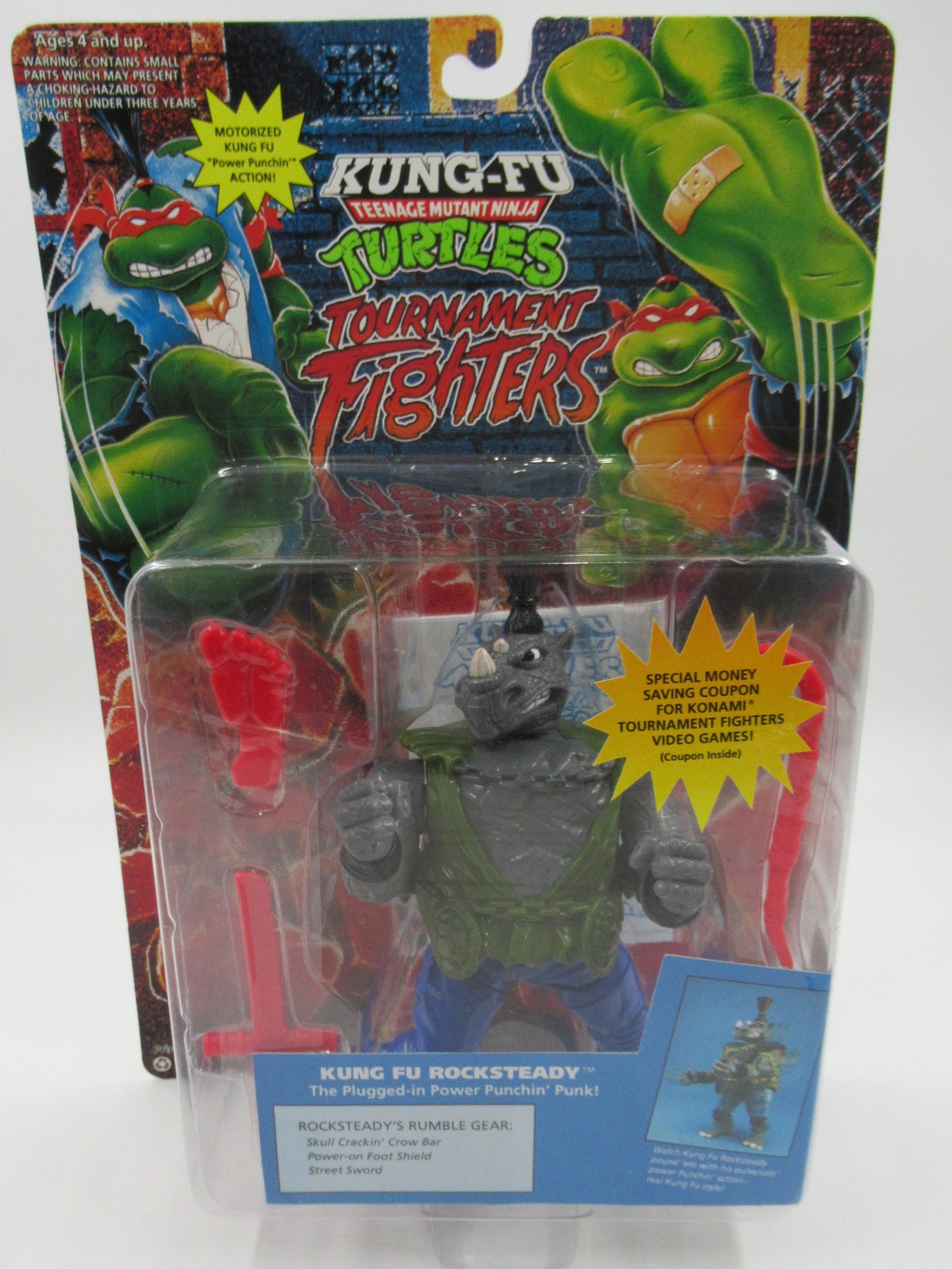 TMNT Kung Fu Tournament Fighters  4.5" Action Figures Teenage Mutant Ninja Turtles Set of 4 - Playmates (1994)