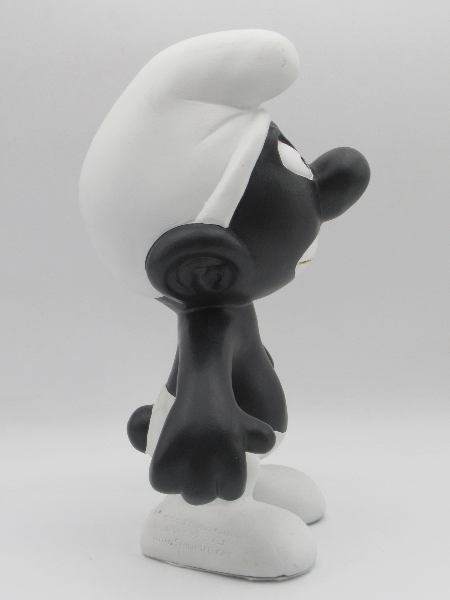 THE SMURFS Black & White Angry Smurf 12" Statue - Schlumpe (1999) Peyo Collectible