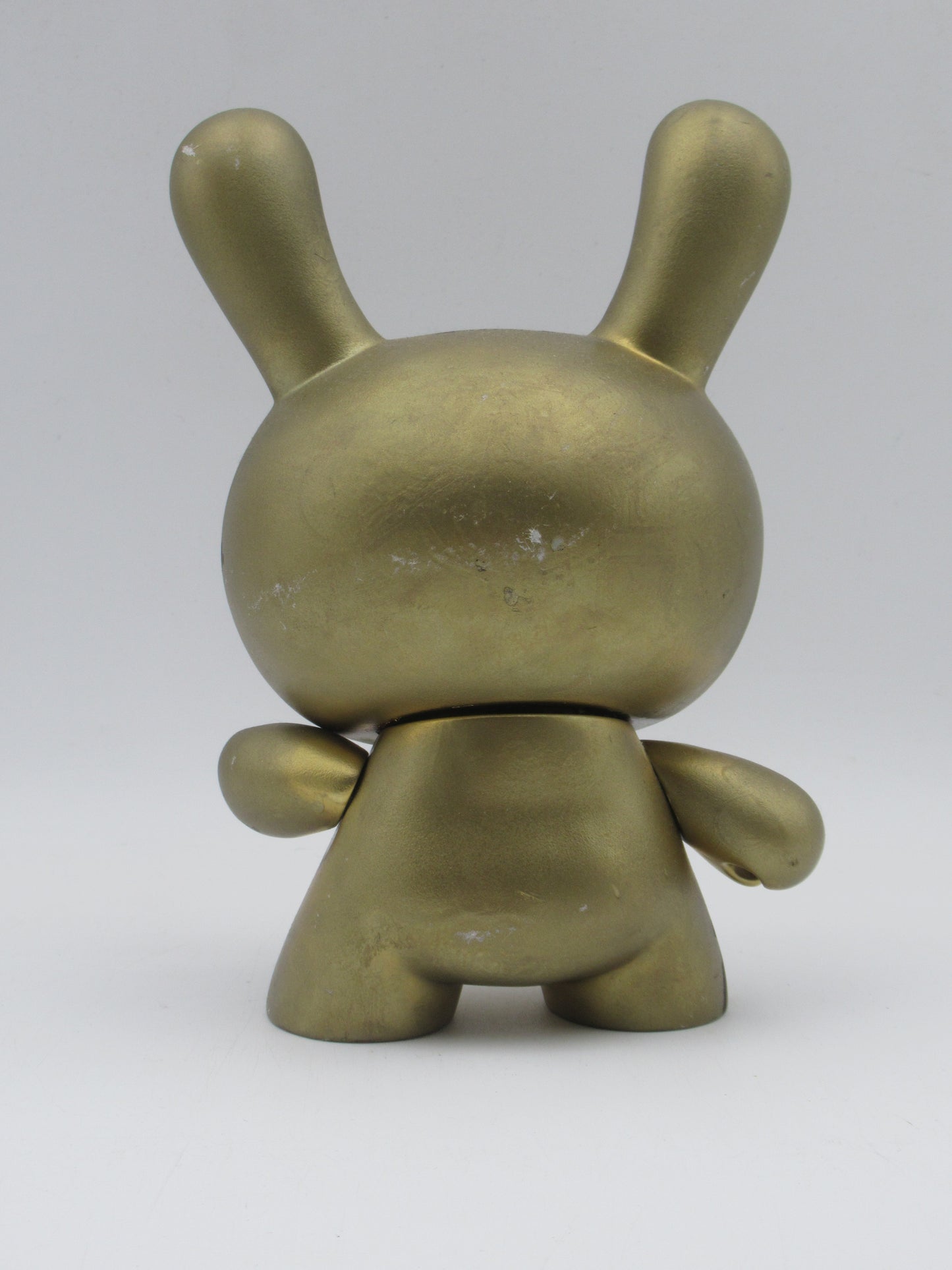 CUSTOM Golden Cyborg Dunny Figure - Kidrobot (c. 2000s) Artist SIGNED Collectible Art Toy