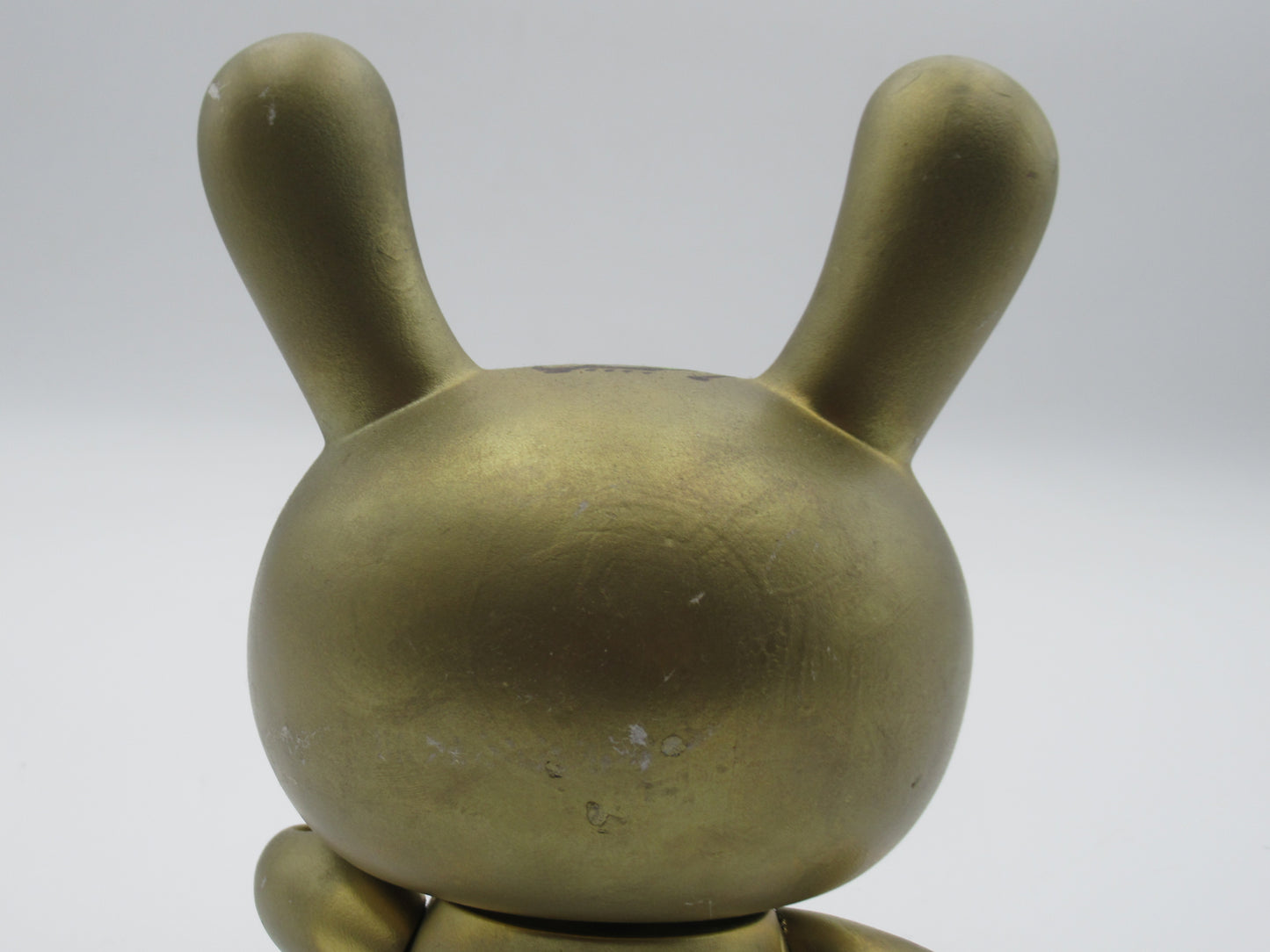 CUSTOM Golden Cyborg Dunny Figure - Kidrobot (c. 2000s) Artist SIGNED Collectible Art Toy