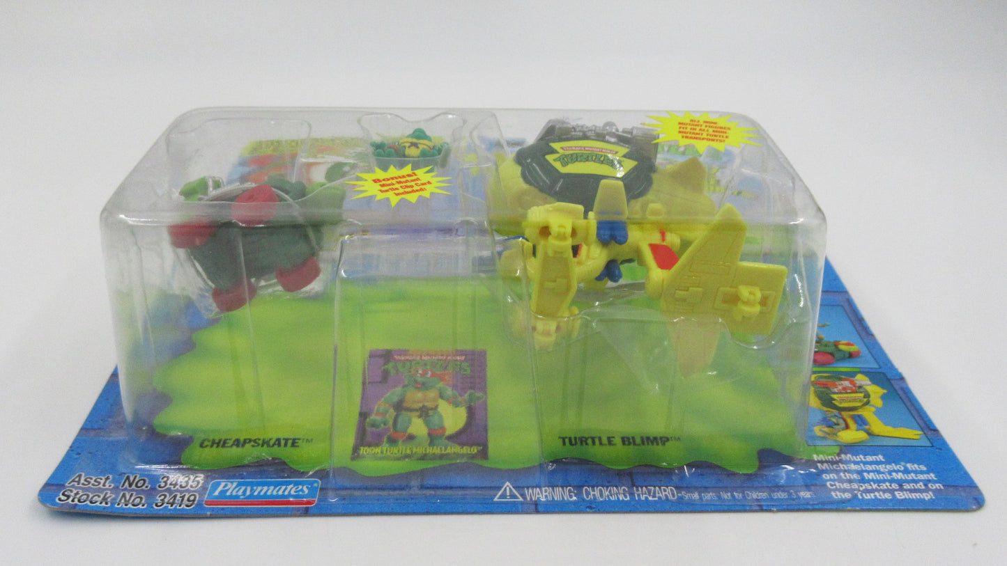 TMNT "The High Flyin' and Road Raggin' Combo" Mini Mutants Turtle Transports Teenage Mutant Ninja Turtles- Playmates (1994)