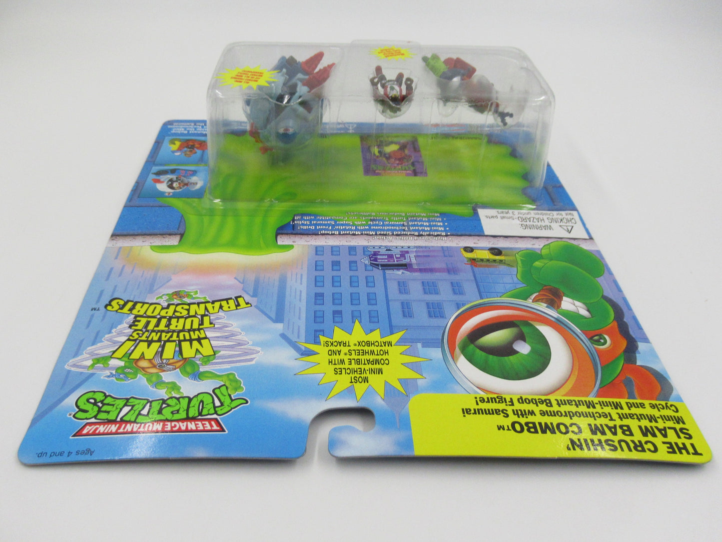 TMNT "The Crushin' Slam Bam Combo" Mini Mutants Turtle Transports Teenage Mutant Ninja Turtles- Playmates (1994)