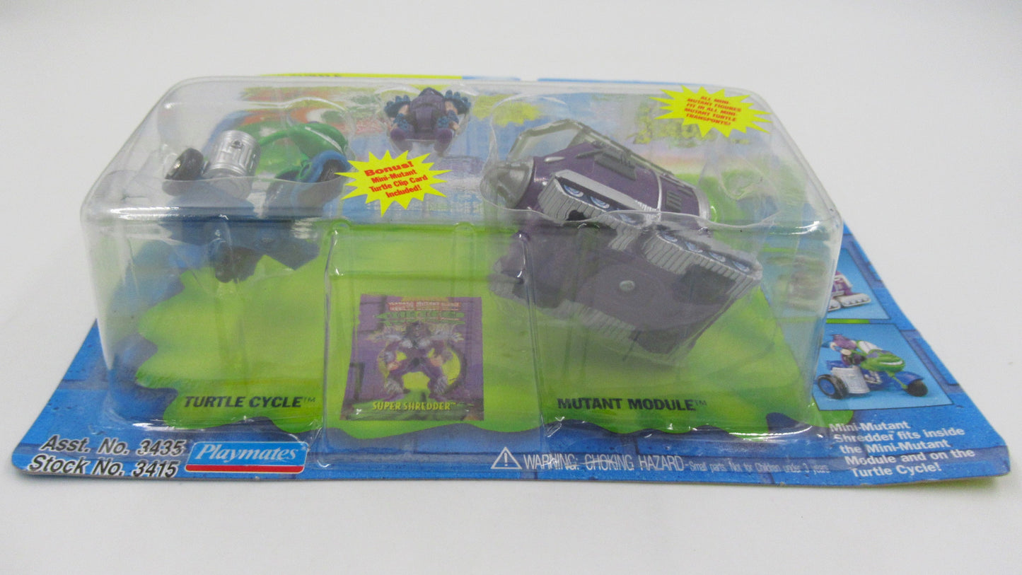 TMNT "The Turtle Tenderizin' Combo" Mini Mutants Turtle Transports Teenage Mutant Ninja Turtles- Playmates (1994)