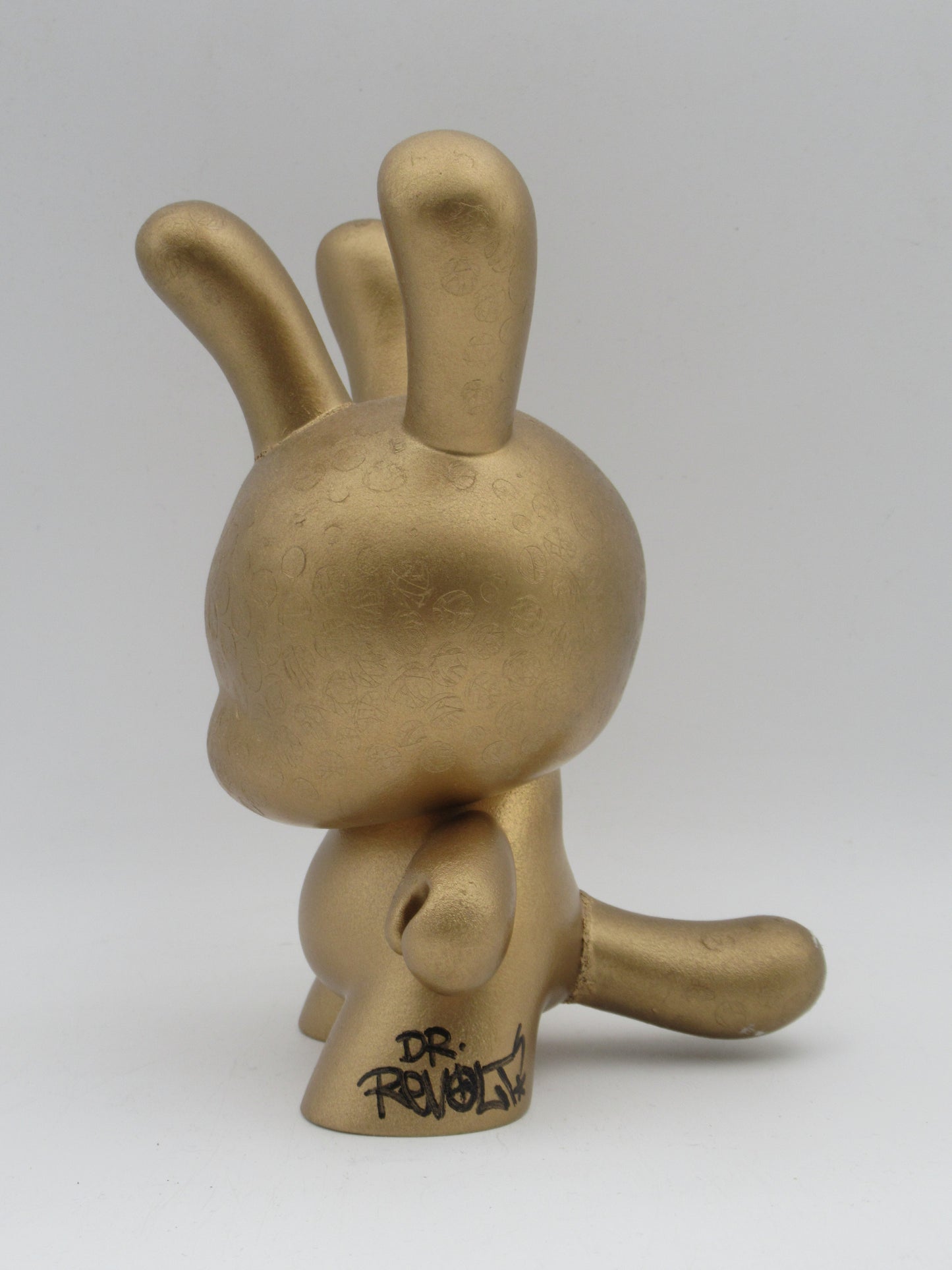 CUSTOM Golden Dunny Figure - Dr. Revolt x Kidrobot (c. 2000s) Artist SIGNED Collectible Art Toy