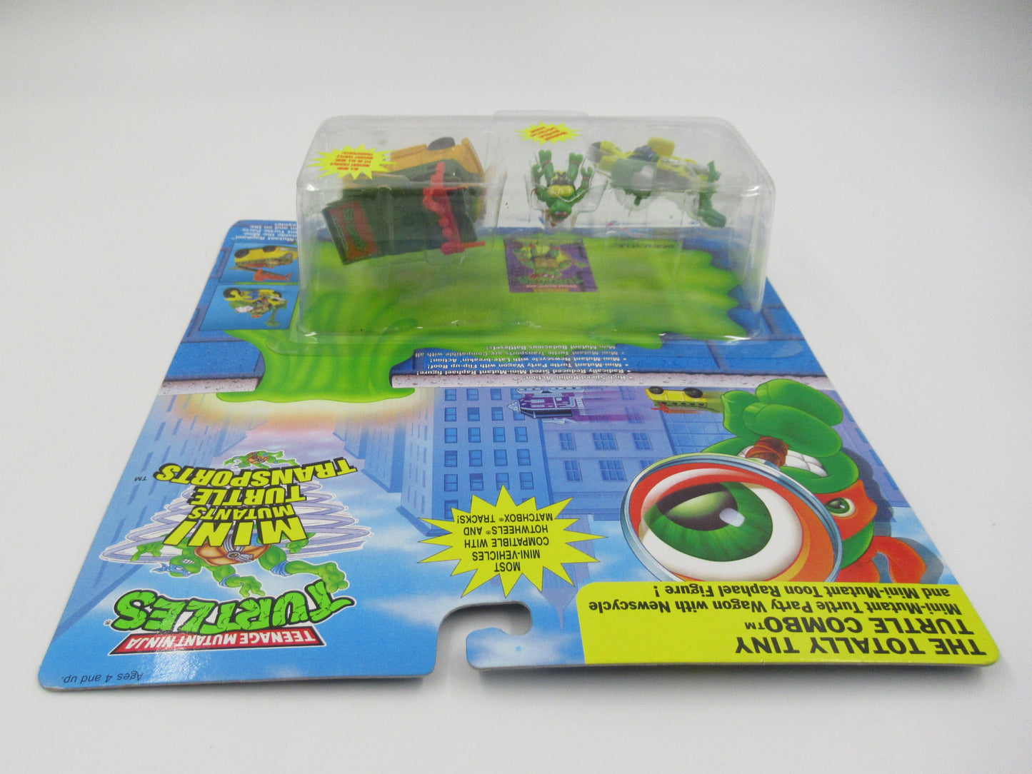 TMNT "The Totally Tiny Turtle Combo" Mini Mutants Turtle Transports Teenage Mutant Ninja Turtles- Playmates (1994)