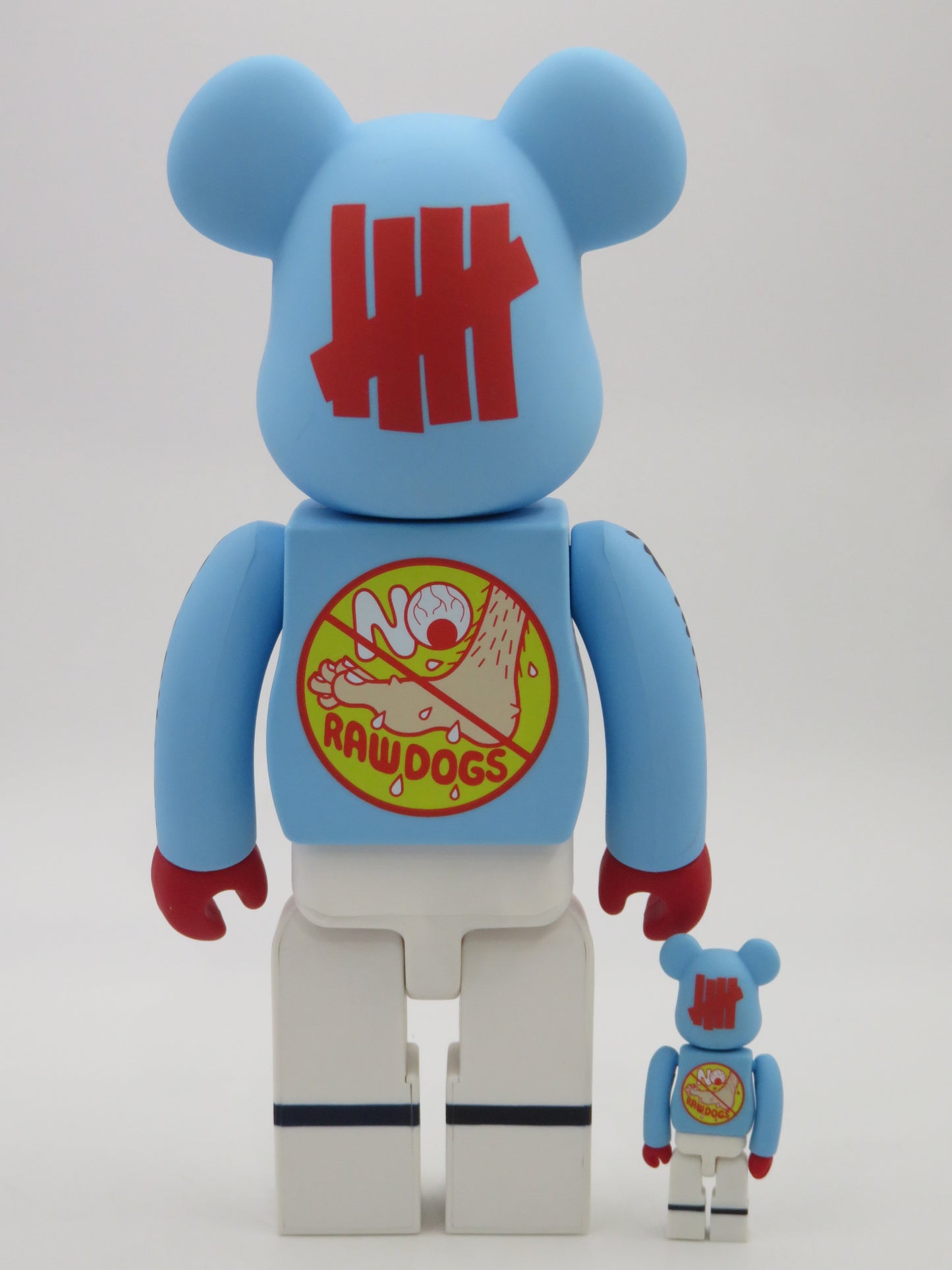 BEARBRICK Undefeated "Wear a Sock Kid!" 400%/100% Figure Set - Medicom Toy (2007) Art Toy