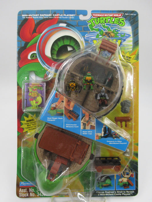 TMNT Mini Mutants Raphael Castle Playset Teenage Mutant Ninja Turtles- Playmates (1994)